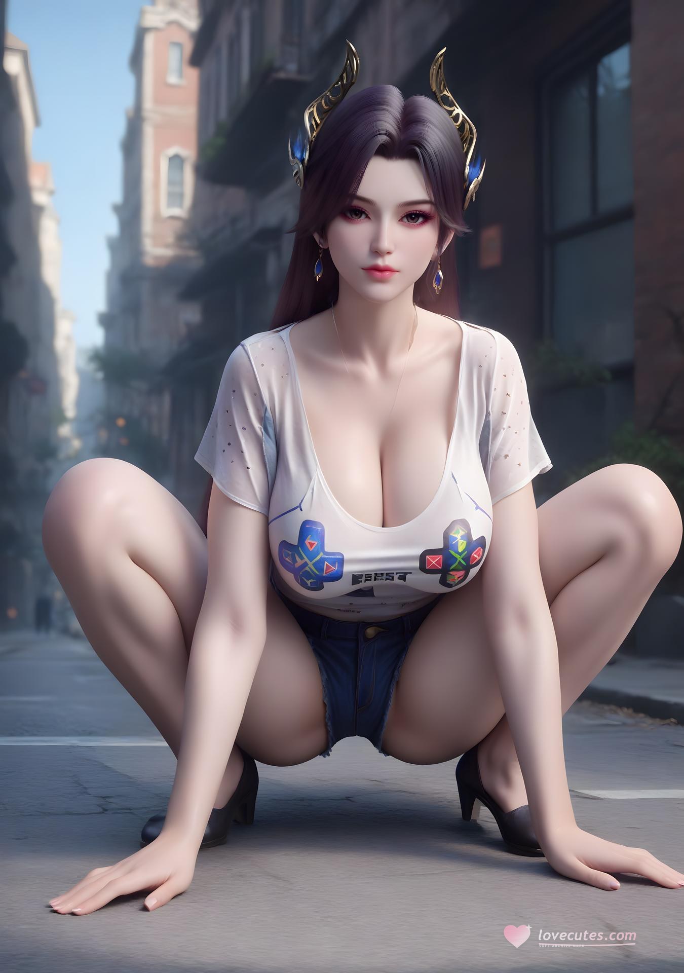 AI Porn - Battle Through the Heavens Cao Ying 바디수트 노출 누드 AI 이미지 갤러리 98P