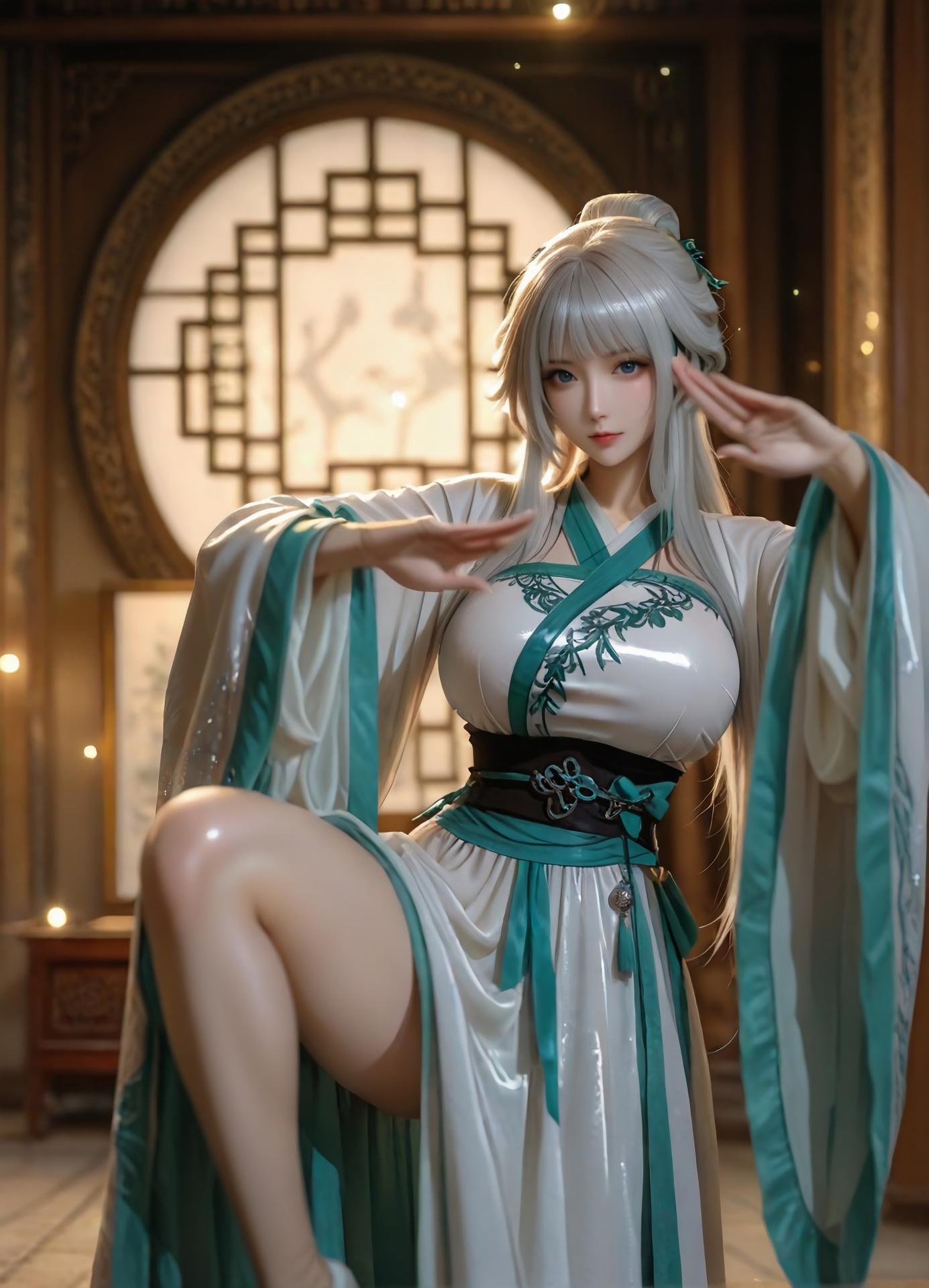 AI Porn - 风灵玉秀 白沐贞：露穴成人向图集 106P