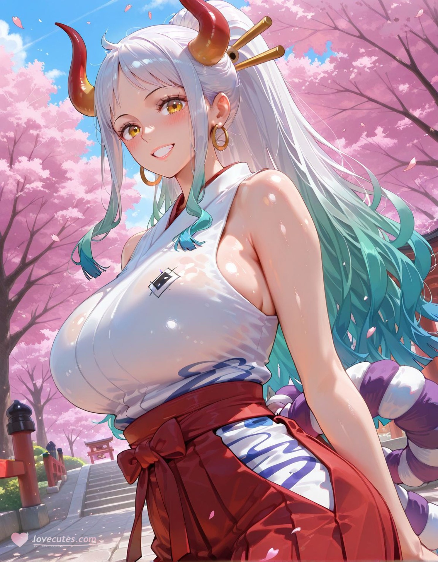AI Porn - One Piece Yamato đồ bơi phong cách ướt nude người lớn bộ sưu tập AI 413P