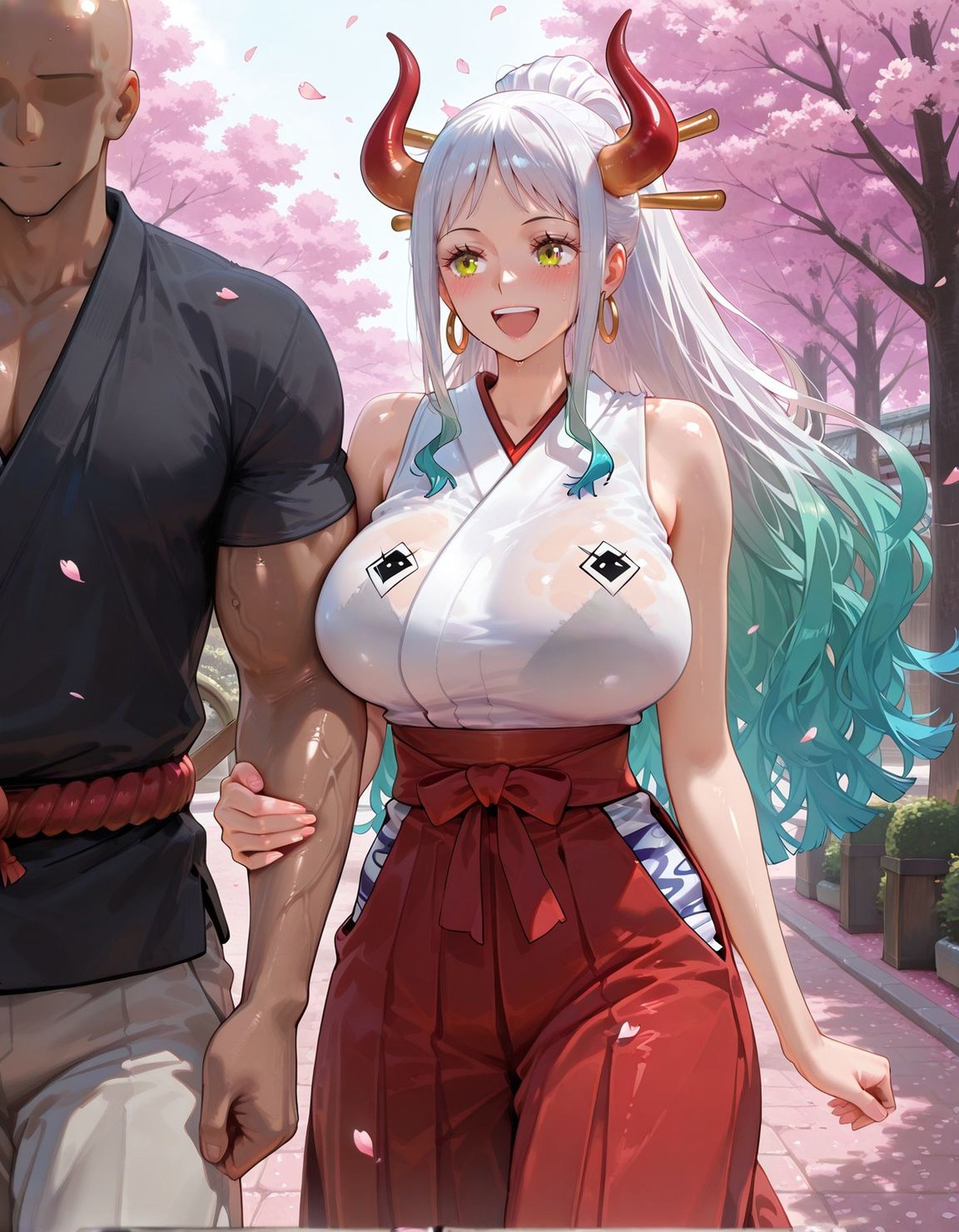 AI Porn - One Piece Yamato đồ bơi phong cách ướt nude người lớn bộ sưu tập AI 413P