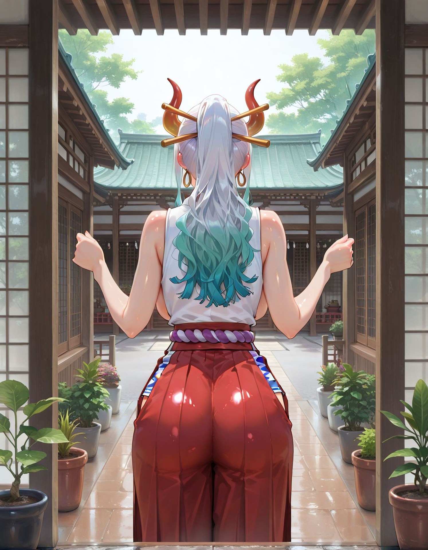 AI Porn - One Piece Yamato đồ bơi phong cách ướt nude người lớn bộ sưu tập AI 413P