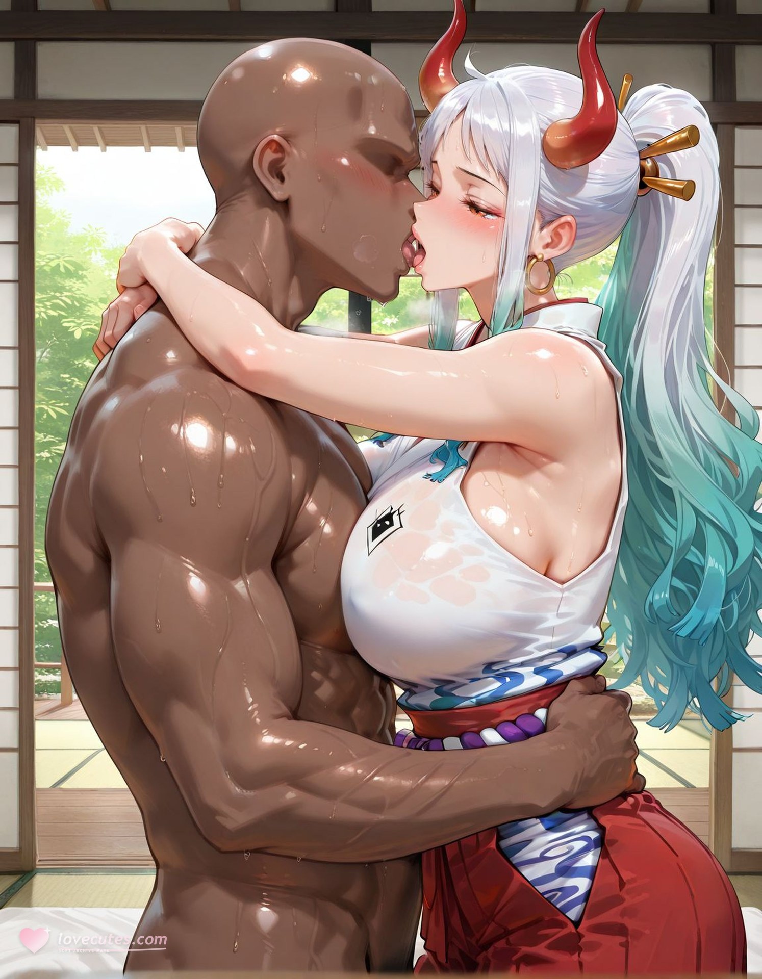 AI Porn - One Piece Yamato ชุดว่ายน้ำ ลุคเปียกน้ำ นู้ดผู้ใหญ่ แกลเลอรี AI 413P