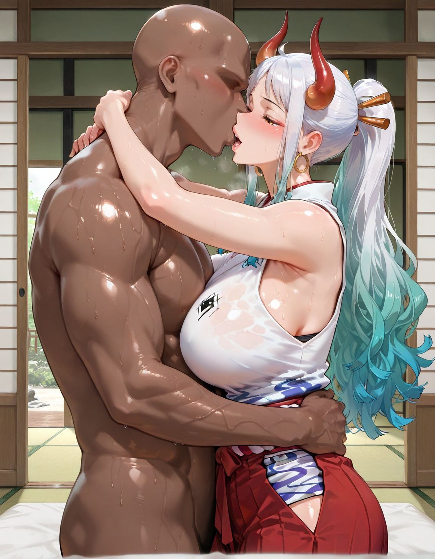 AI Porn - One Piece Yamato ชุดว่ายน้ำ ลุคเปียกน้ำ นู้ดผู้ใหญ่ แกลเลอรี AI 413P