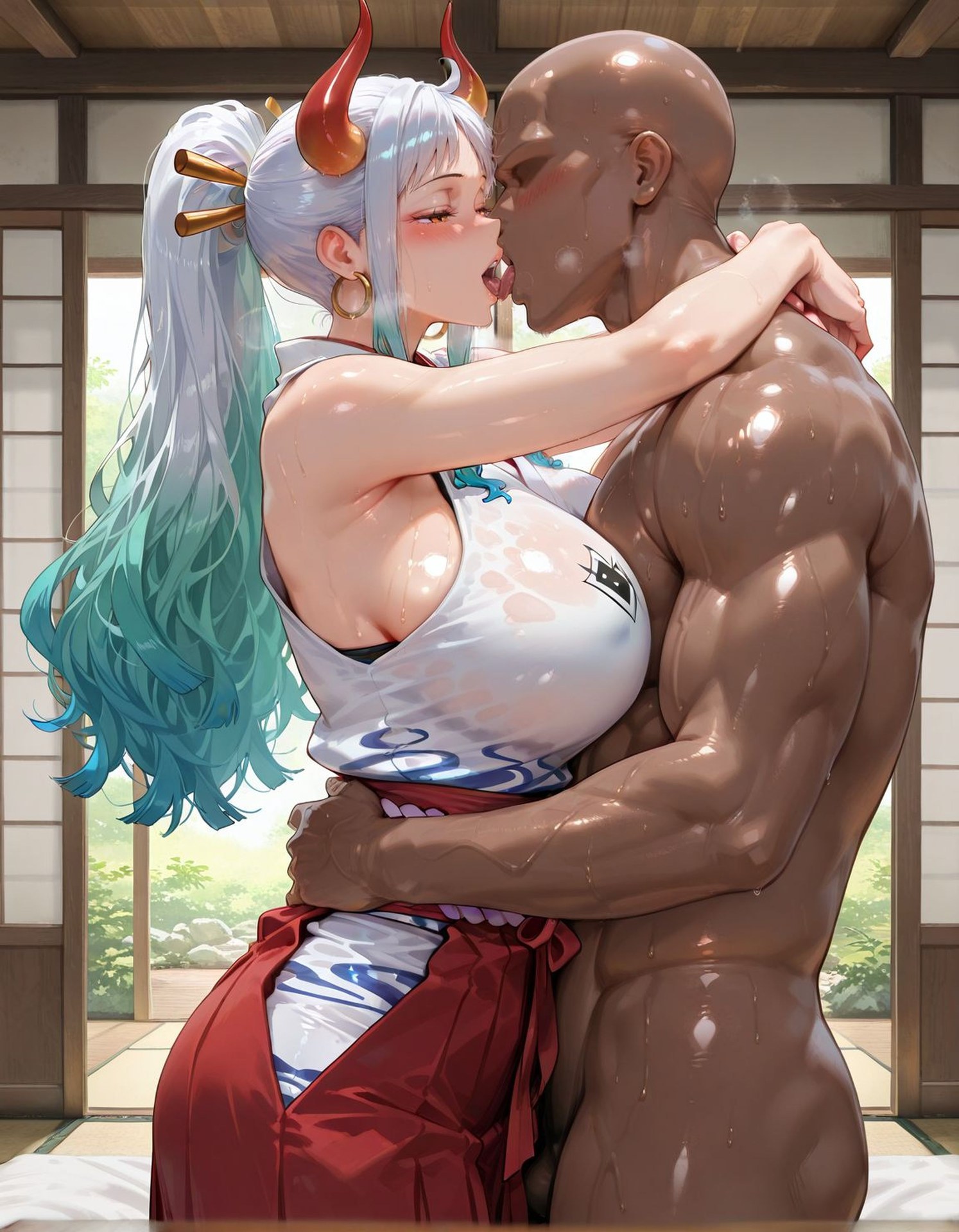 AI Porn - One Piece Yamato ชุดว่ายน้ำ ลุคเปียกน้ำ นู้ดผู้ใหญ่ แกลเลอรี AI 413P