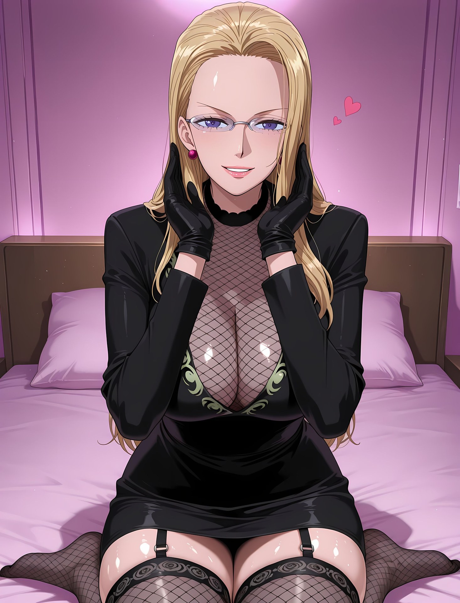 AI Porn - One Piece Kalifa black stockings bodysuit uniform wet-look AI Adult Gallery 189P