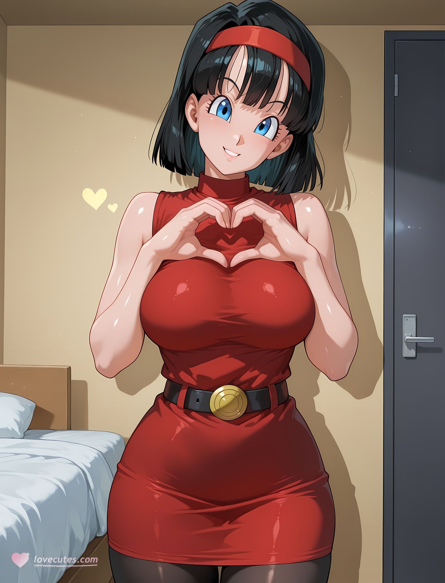 AI Porn - Dragon Ball Videl wet-look explicit nude AI Adult Gallery 184P