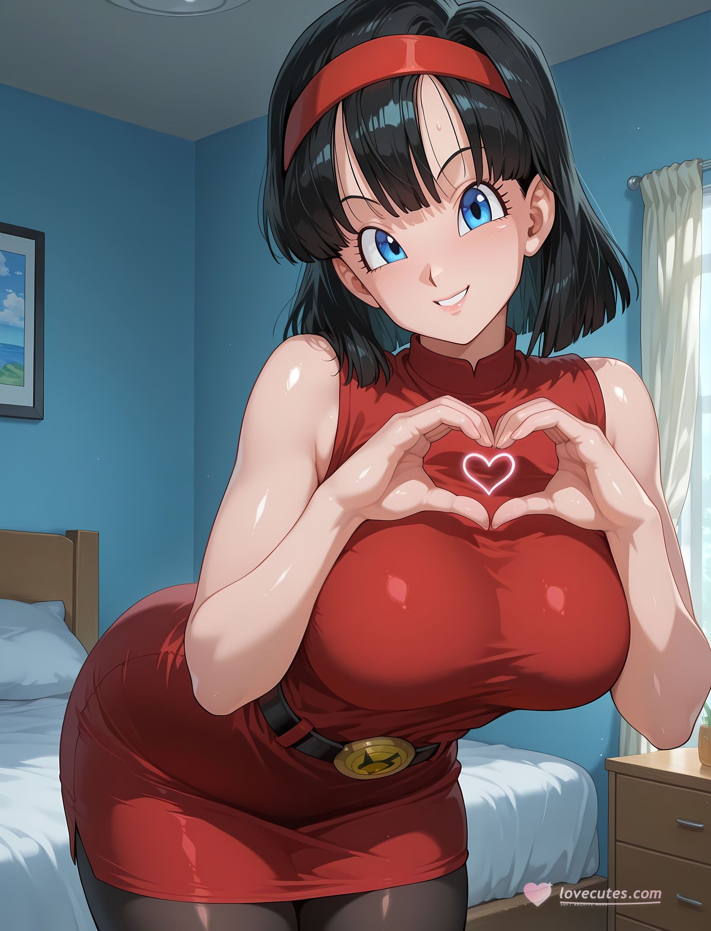 AI Porn - Dragon Ball Videl wet-look explicit nude AI Adult Gallery 184P