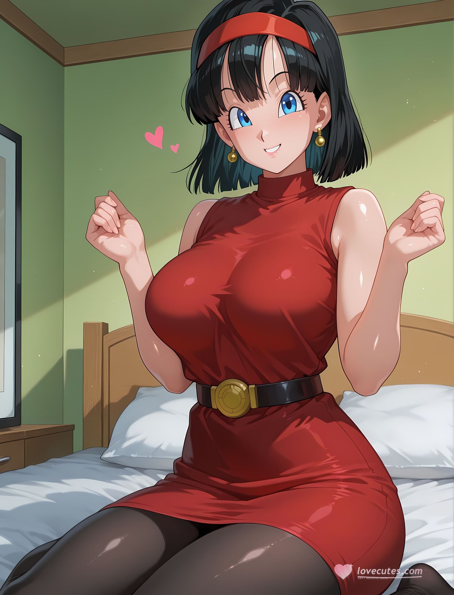 AI Porn - Dragon Ball Videl wet-look explicit nude AI Adult Gallery 184P
