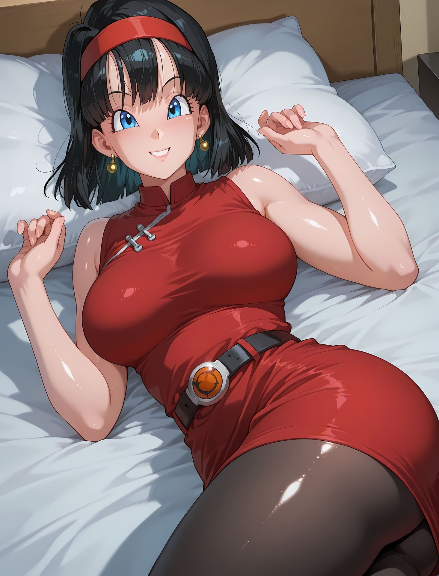 AI Porn - Dragon Ball Videl wet-look explicit nude AI Adult Gallery 184P