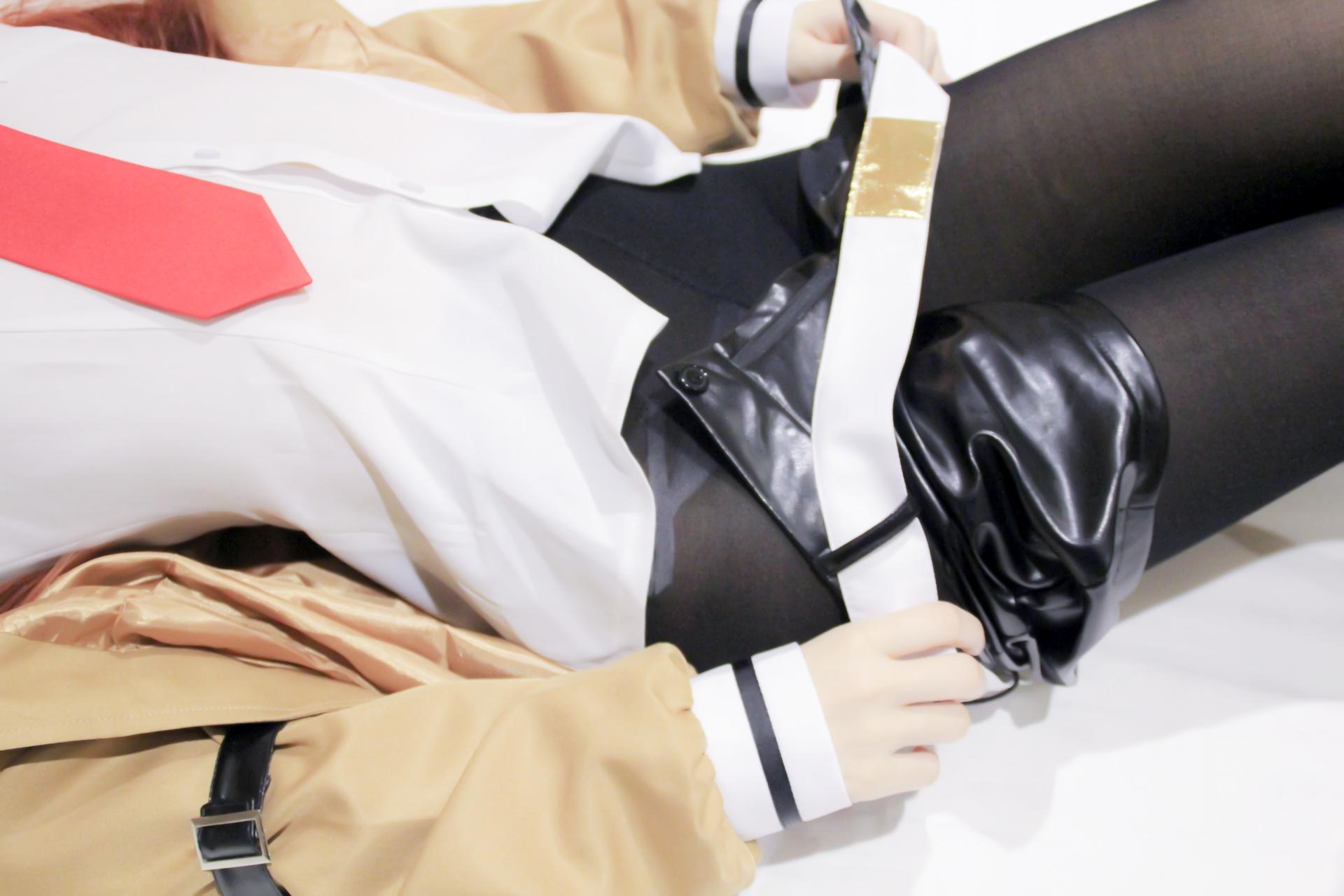 [Cosplay] Shaonvyinghua - Kurisu Makise đồng phục vớ đen bộ ảnh người lớn 65P