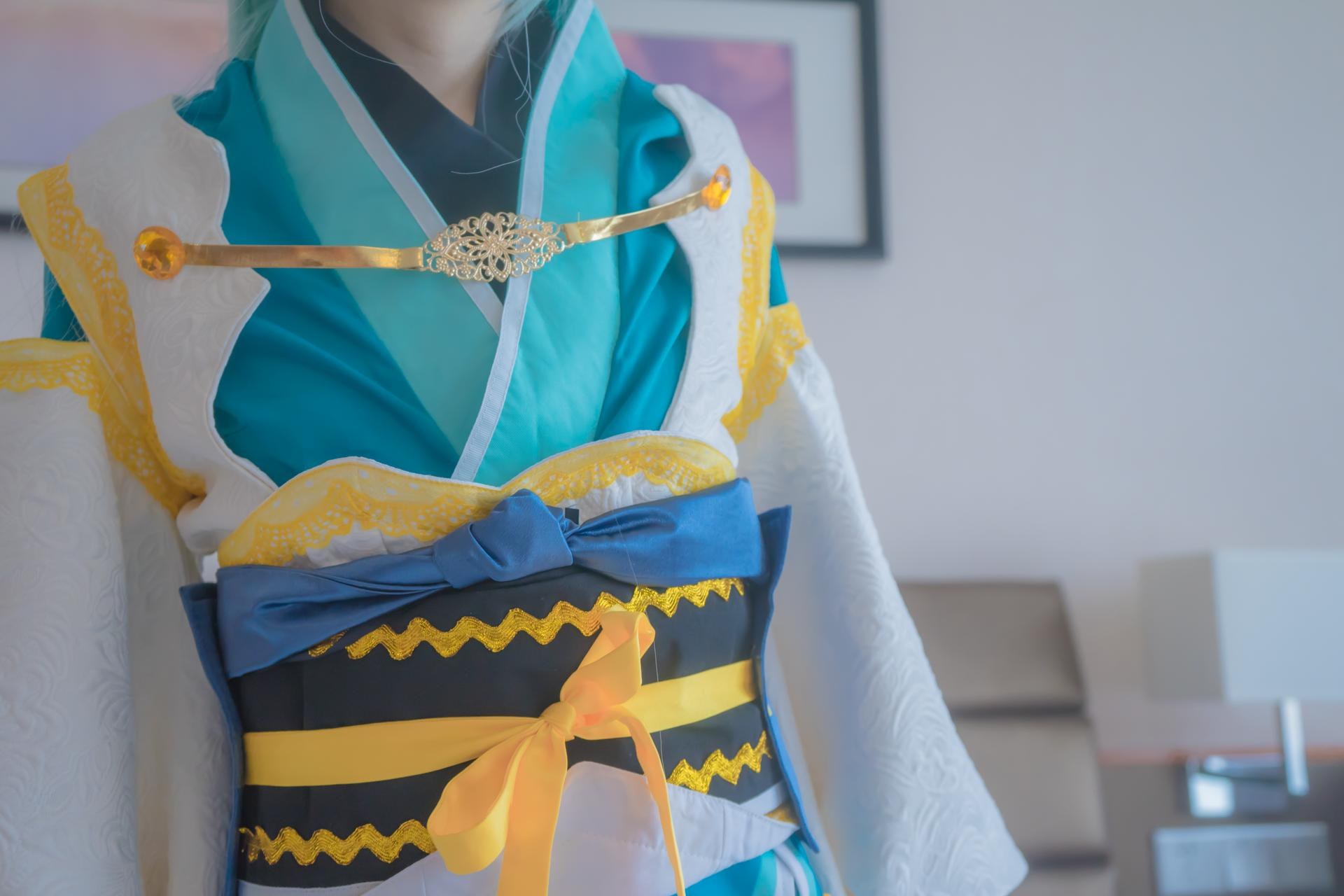 [คอสเพลย์] Shaonvyinghua - Kiyohime ถุงน่องขาวชุดชั้นในลูกไม้เซ็ตผู้ใหญ่ 88P1V