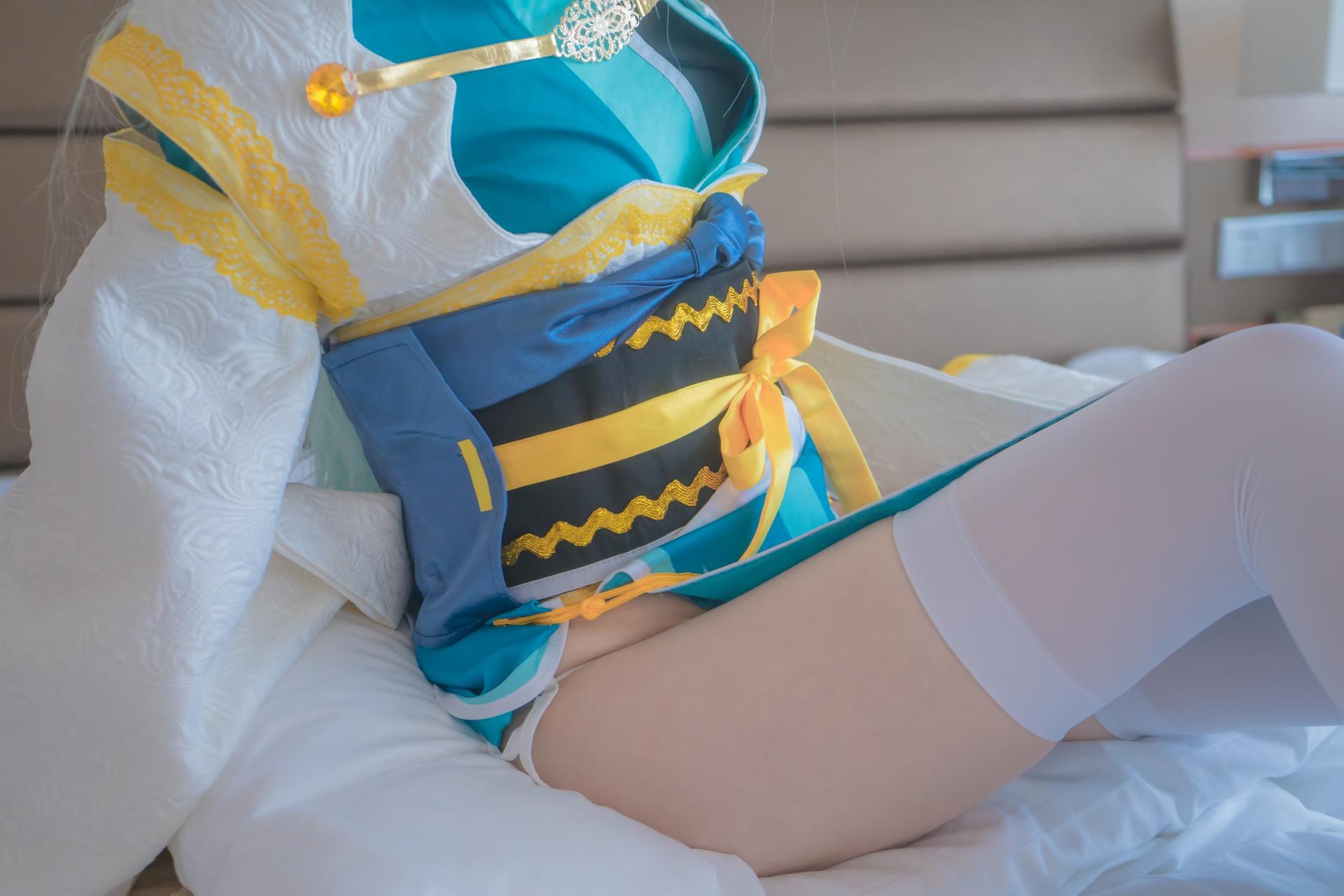 [คอสเพลย์] Shaonvyinghua - Kiyohime ถุงน่องขาวชุดชั้นในลูกไม้เซ็ตผู้ใหญ่ 88P1V