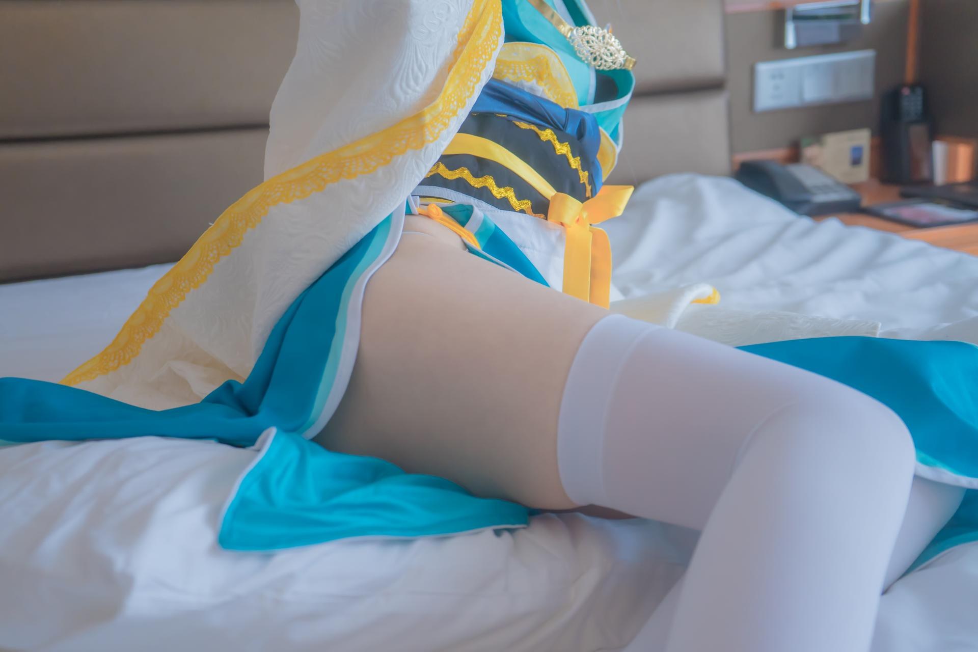 [คอสเพลย์] Shaonvyinghua - Kiyohime ถุงน่องขาวชุดชั้นในลูกไม้เซ็ตผู้ใหญ่ 88P1V