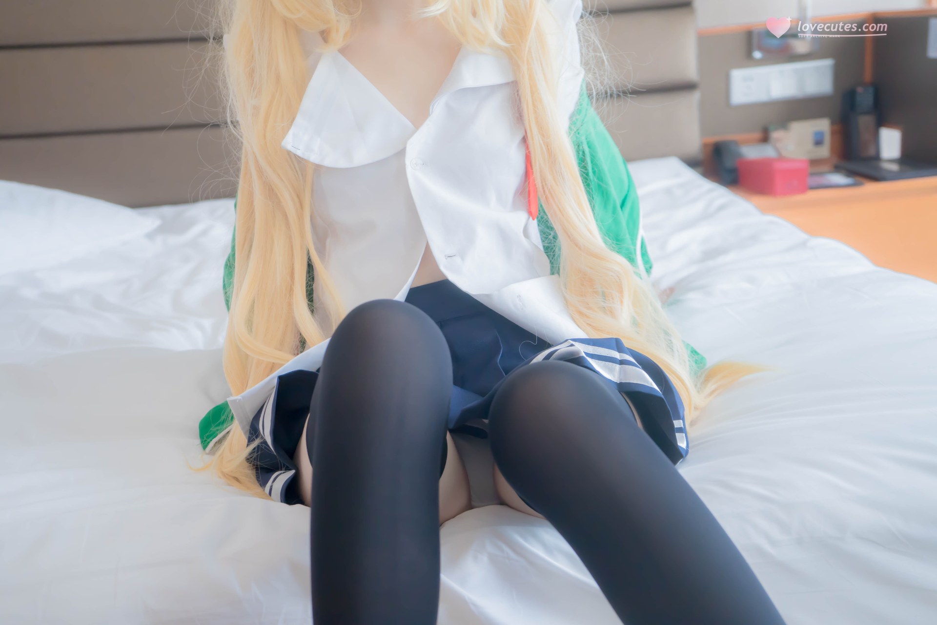 [cosplay] 少女映畫 - 澤村·斯潘塞·英梨梨：翹臀學生裝黑絲大尺度角色還原 93P