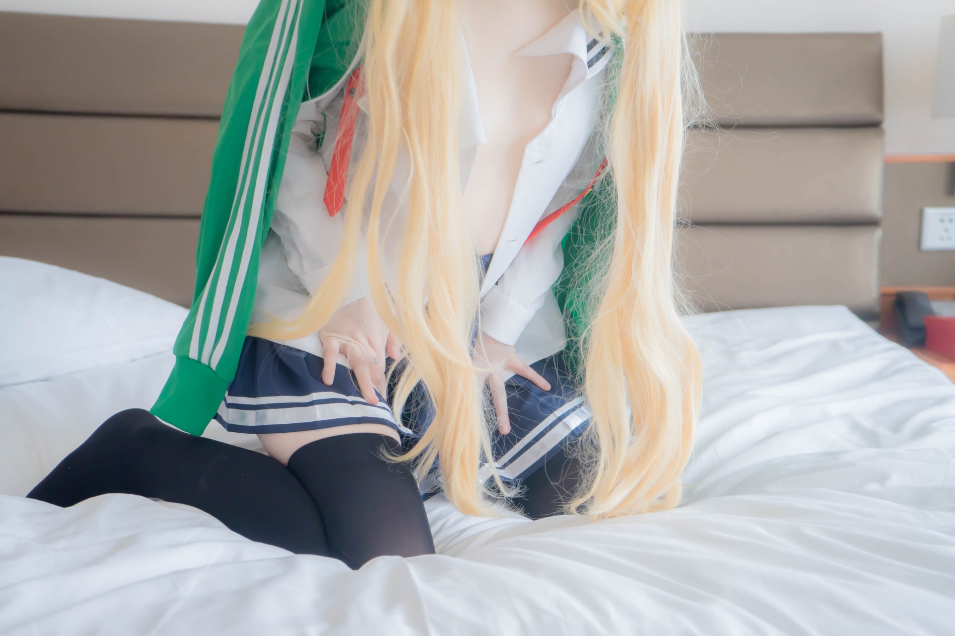[คอสเพลย์] Shaonvyinghua - Eriri Spencer Sawamura ชุดนักเรียนถุงน่องดำเซ็ตผู้ใหญ่ 93P