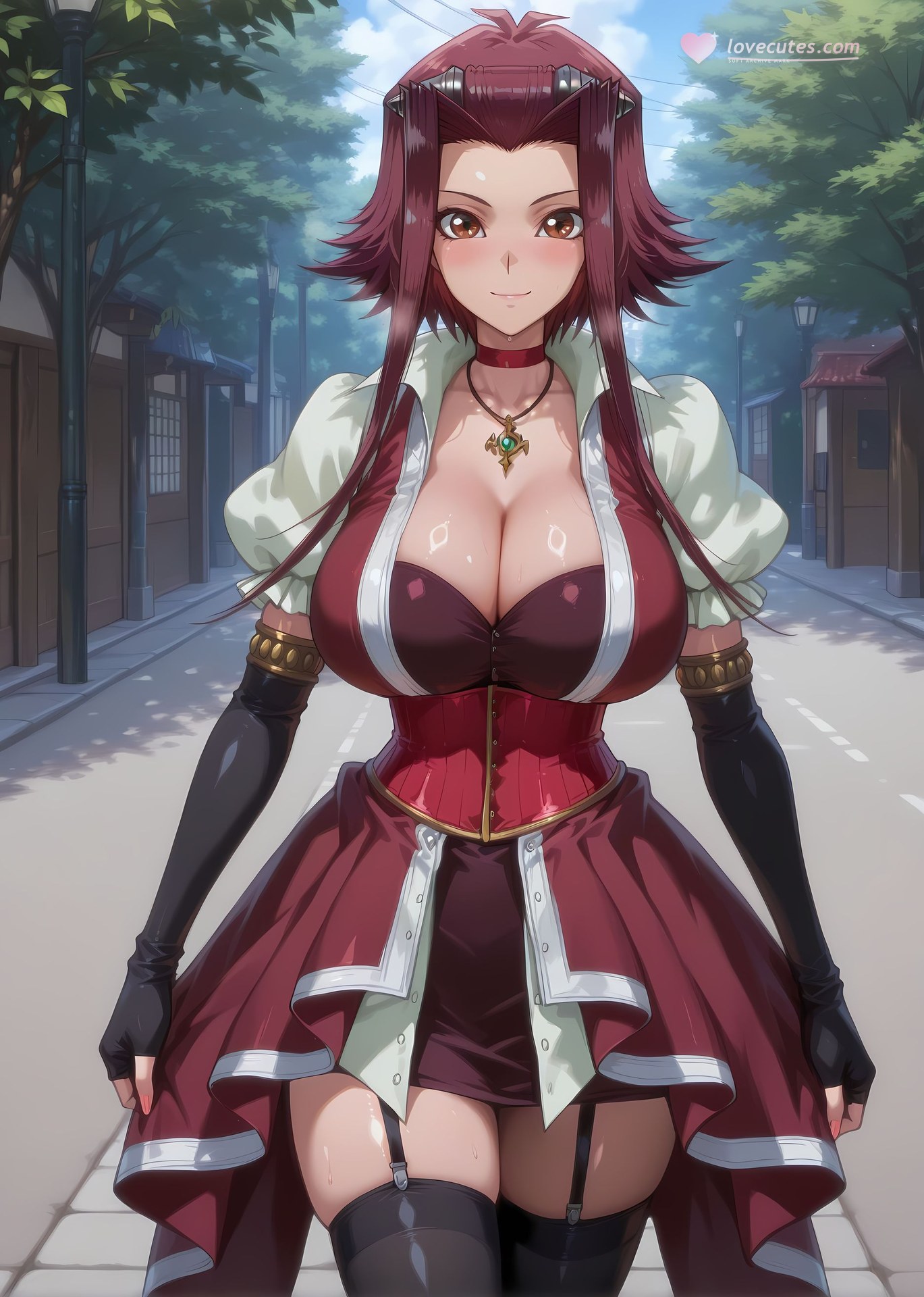 AI Porn - 遊戲王 十六夜亞紀：黑絲蕾絲內衣緊身衣濕身露穴成人向圖集 180P