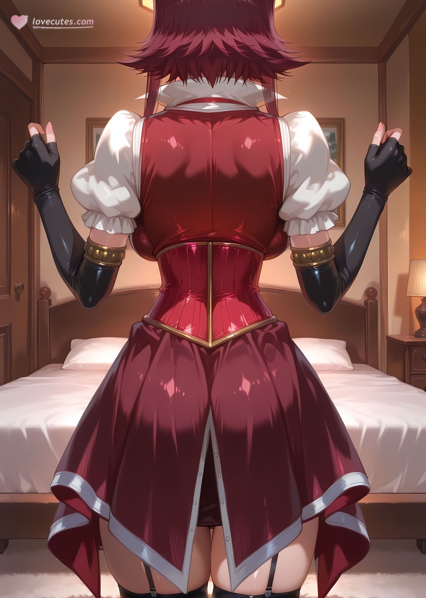 AI Porn - 遊戲王 十六夜亞紀：黑絲蕾絲內衣緊身衣濕身露穴成人向圖集 180P