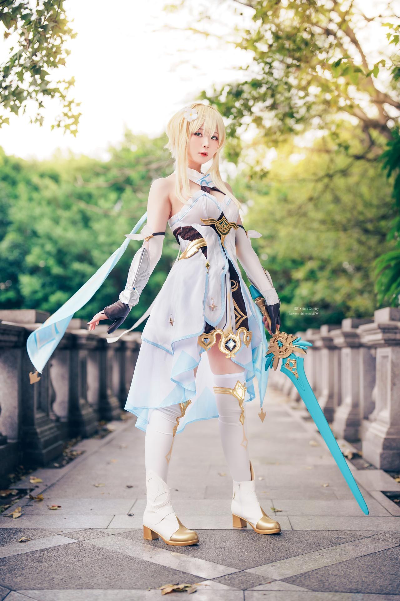 [cosplay] 霜月shimo - 原神 熒：旅行者服装美腿角色還原 18P