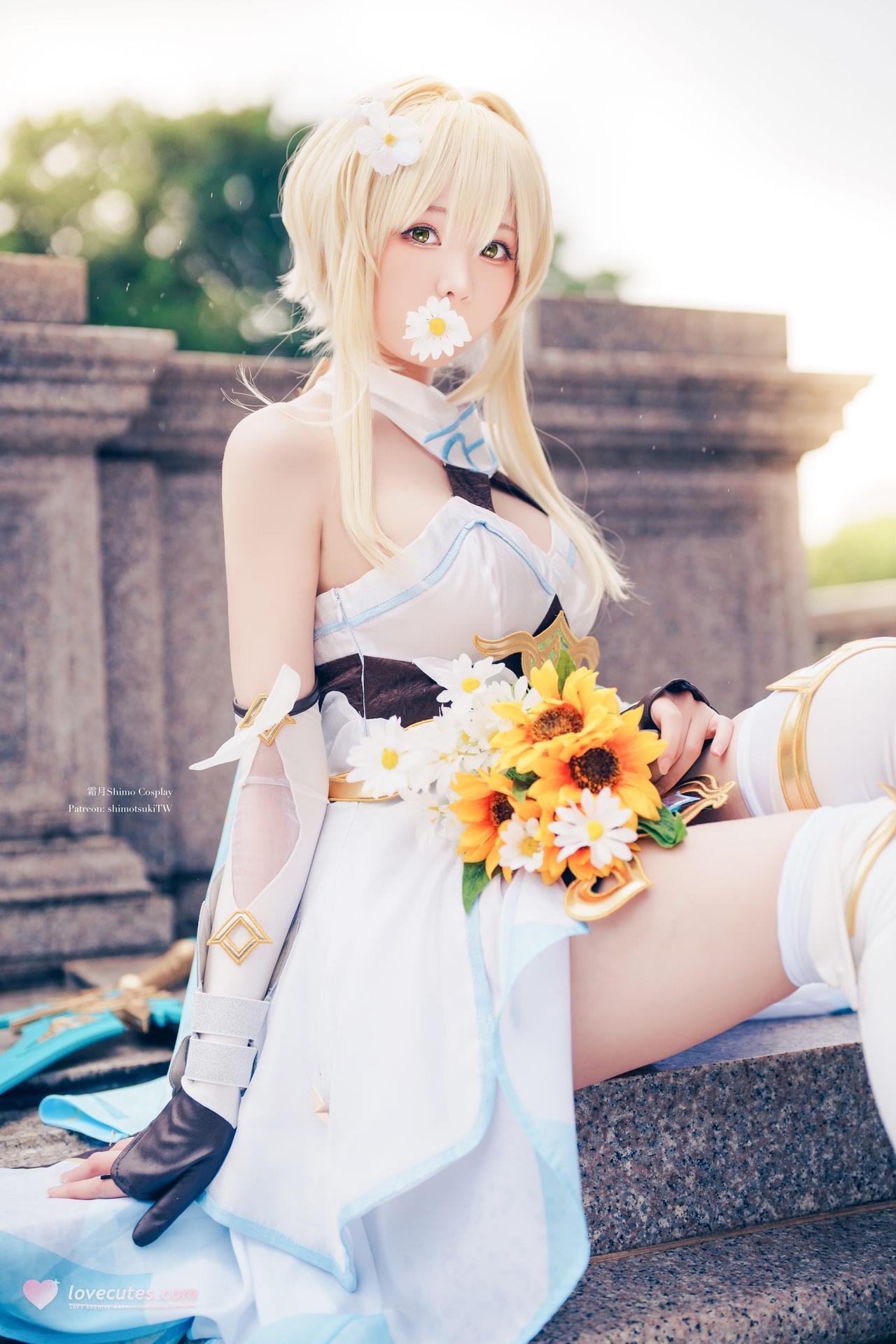 [cosplay] 霜月shimo - 原神 熒：旅行者服装美腿角色還原 18P