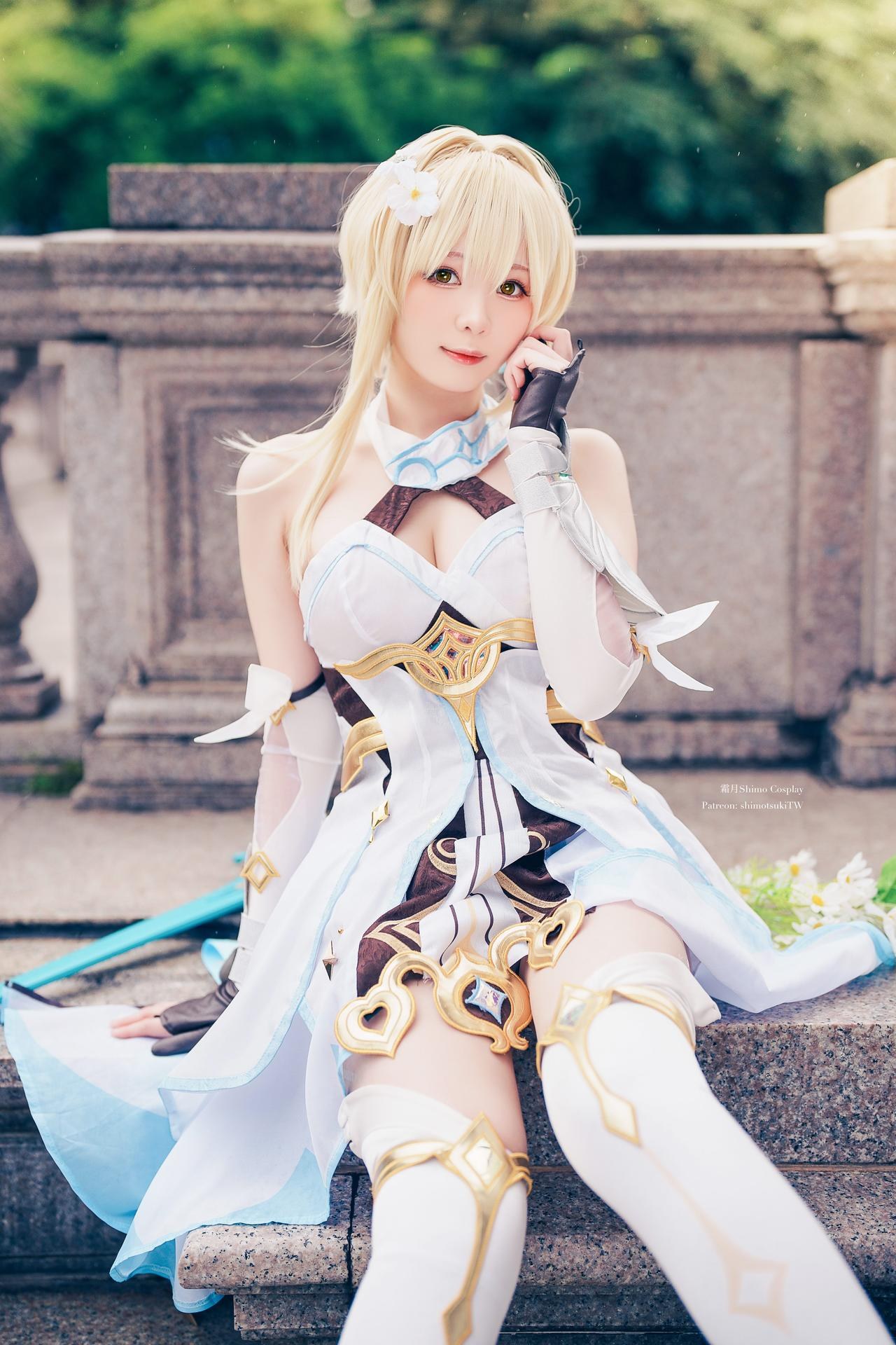 [cosplay] 霜月shimo - 原神 熒：旅行者服装美腿角色還原 18P