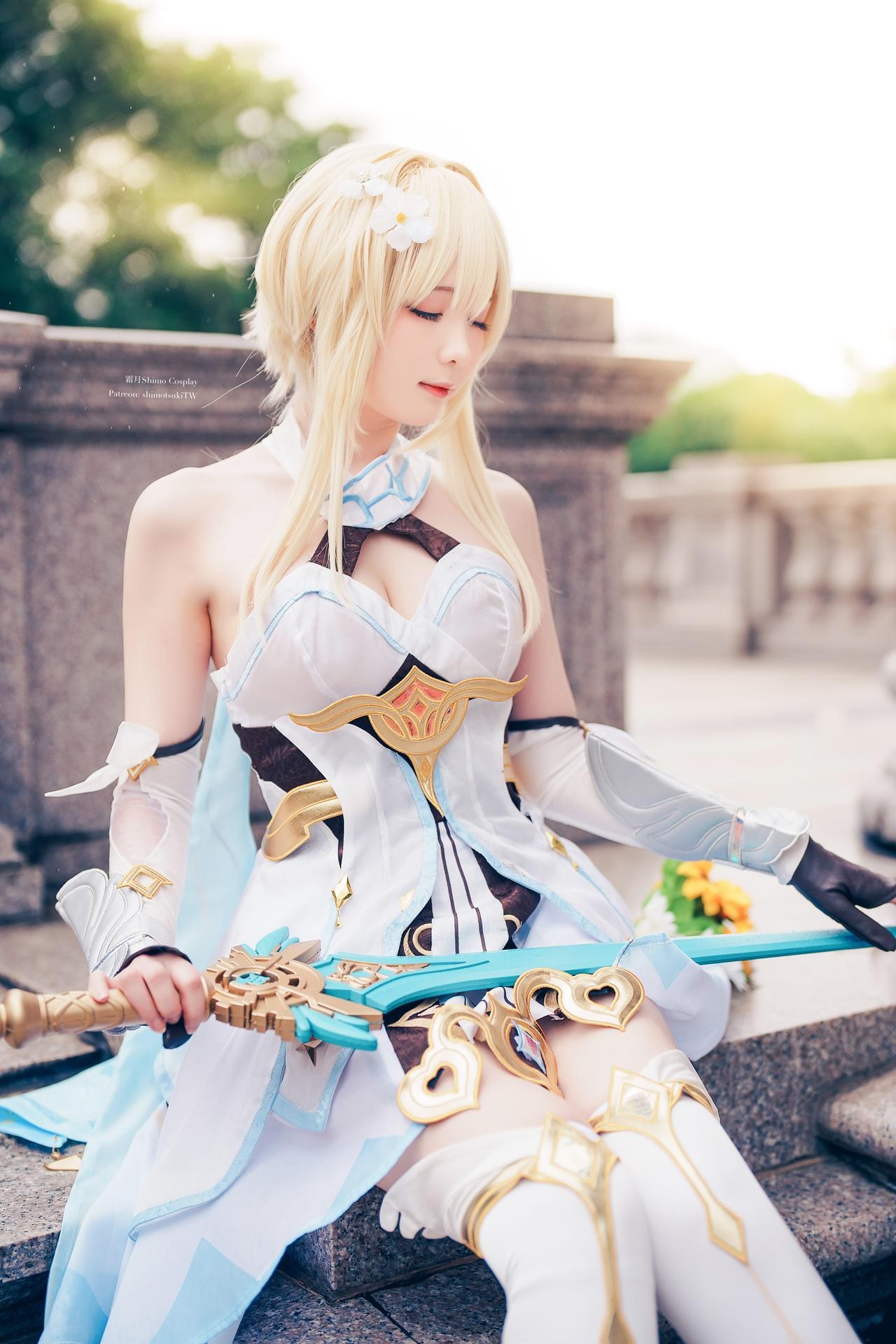 [cosplay] 霜月shimo - 原神 熒：旅行者服装美腿角色還原 18P