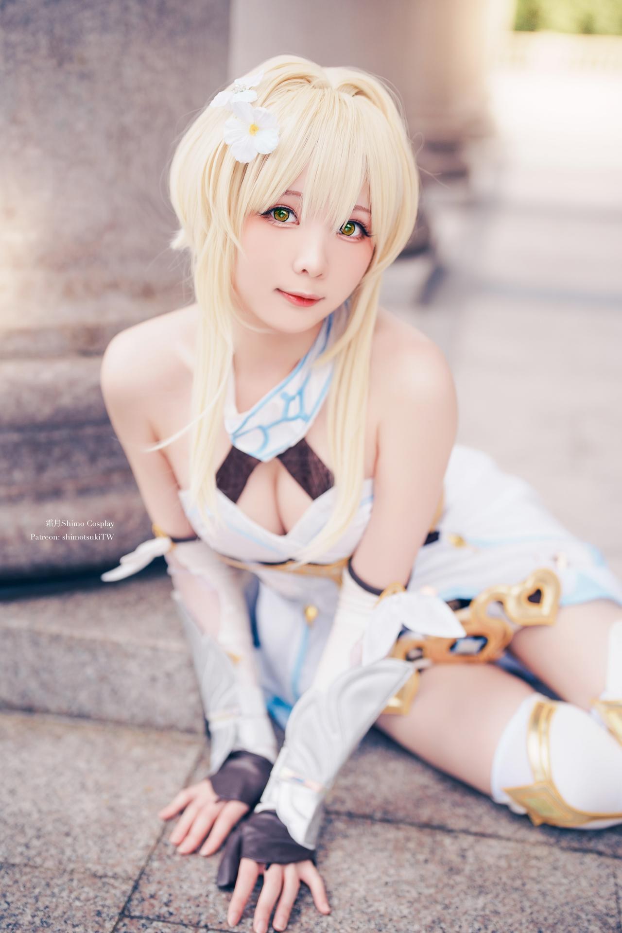 [cosplay] 霜月shimo - 原神 熒：旅行者服装美腿角色還原 18P