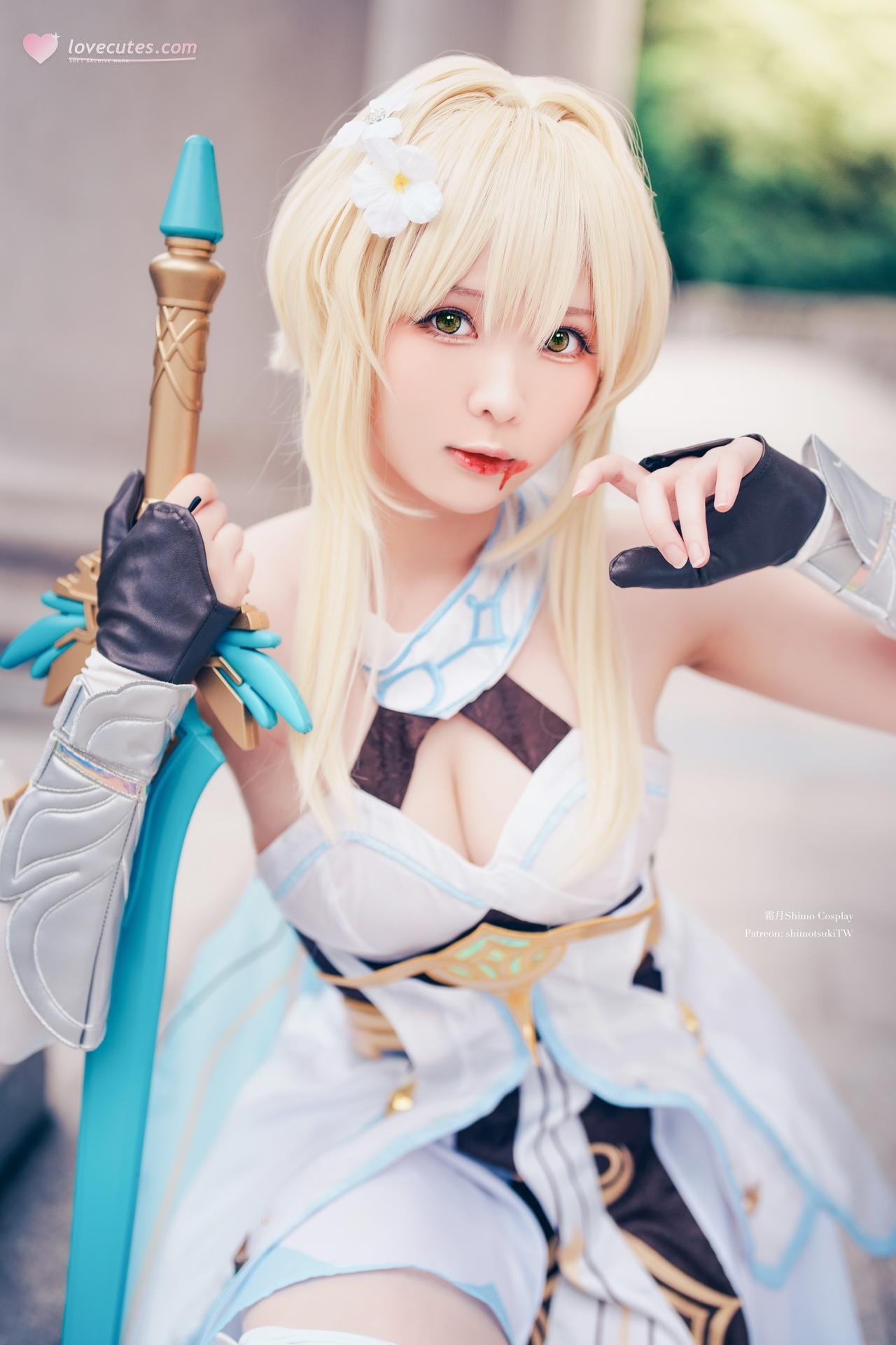 [cosplay] 霜月shimo - 原神 熒：旅行者服装美腿角色還原 18P