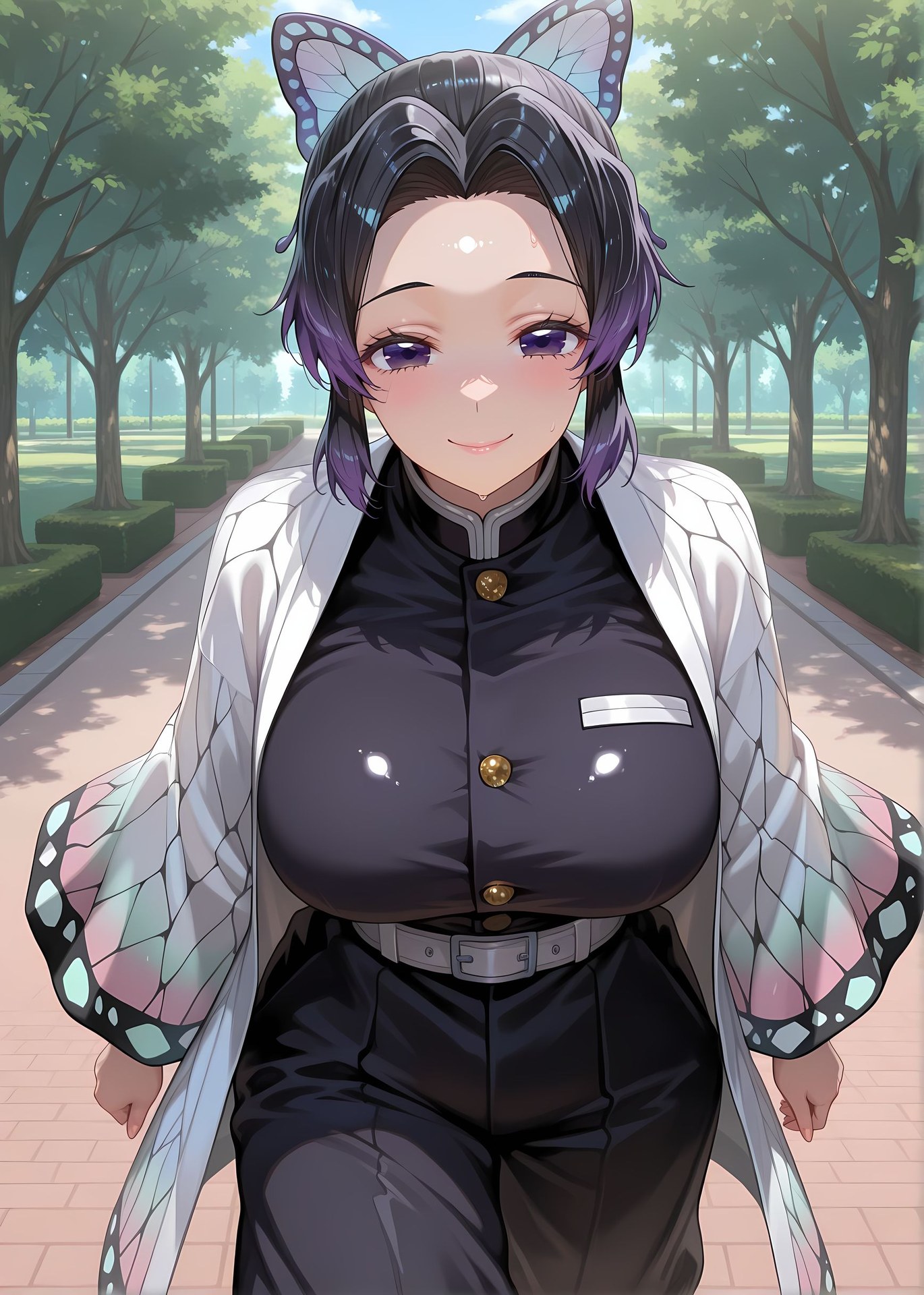 AI Porn - 鬼灭之刃 蝴蝶忍：紧身衣和服湿身露穴成人向图集 177P