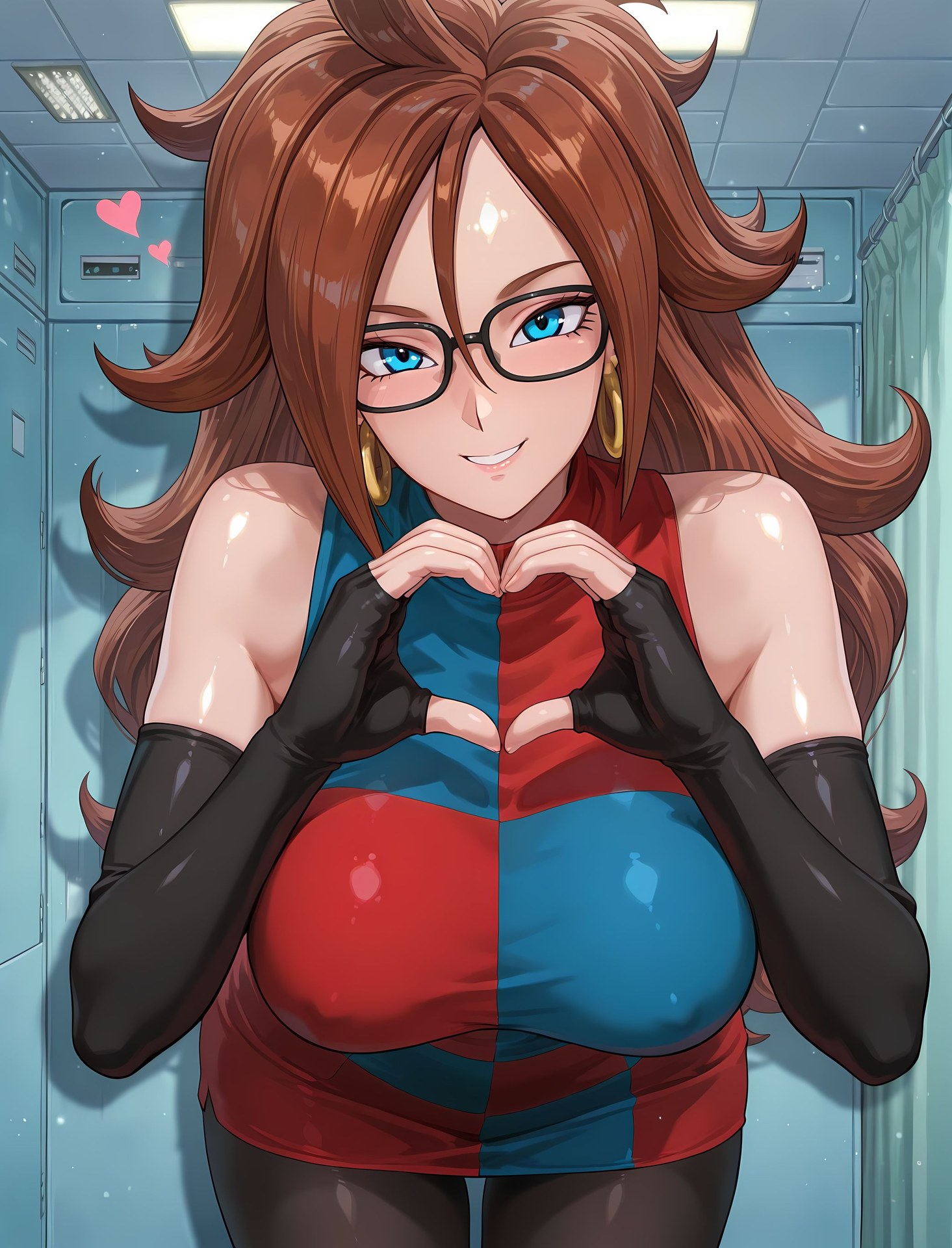 AI Porn - Dragon Ball Android 21 바디수트 젖은 연출 노출 누드 AI 이미지 갤러리 161P
