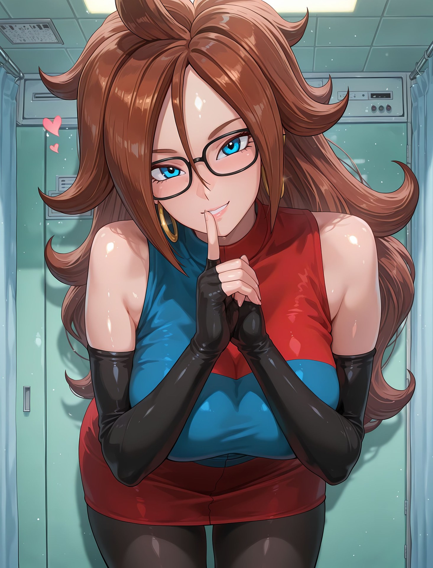 AI Porn - Dragon Ball Android 21 바디수트 젖은 연출 노출 누드 AI 이미지 갤러리 161P