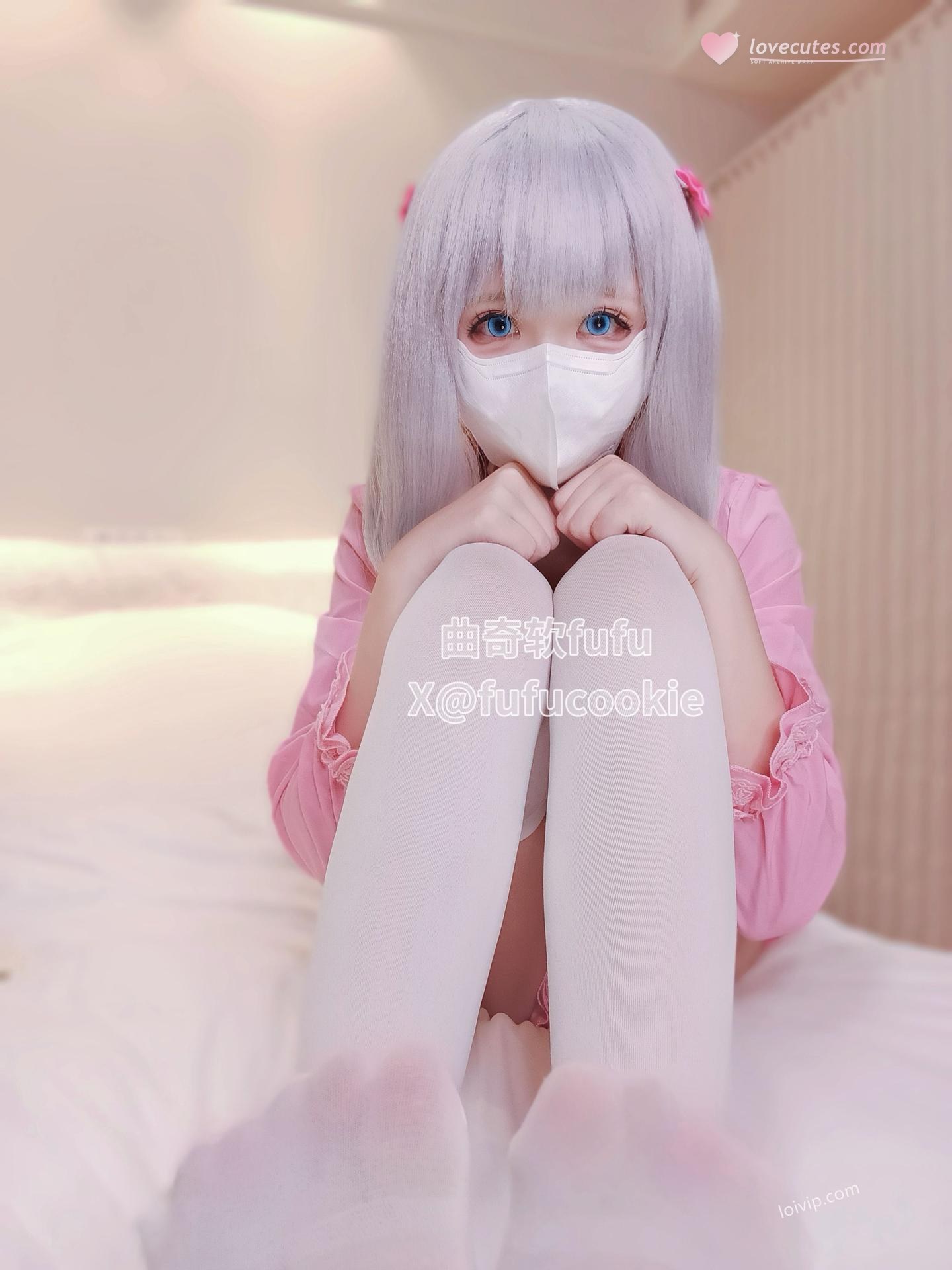 [cosplay] 曲奇软fufu - 和泉纱雾：白发可爱大尺度角色还原 32P2V