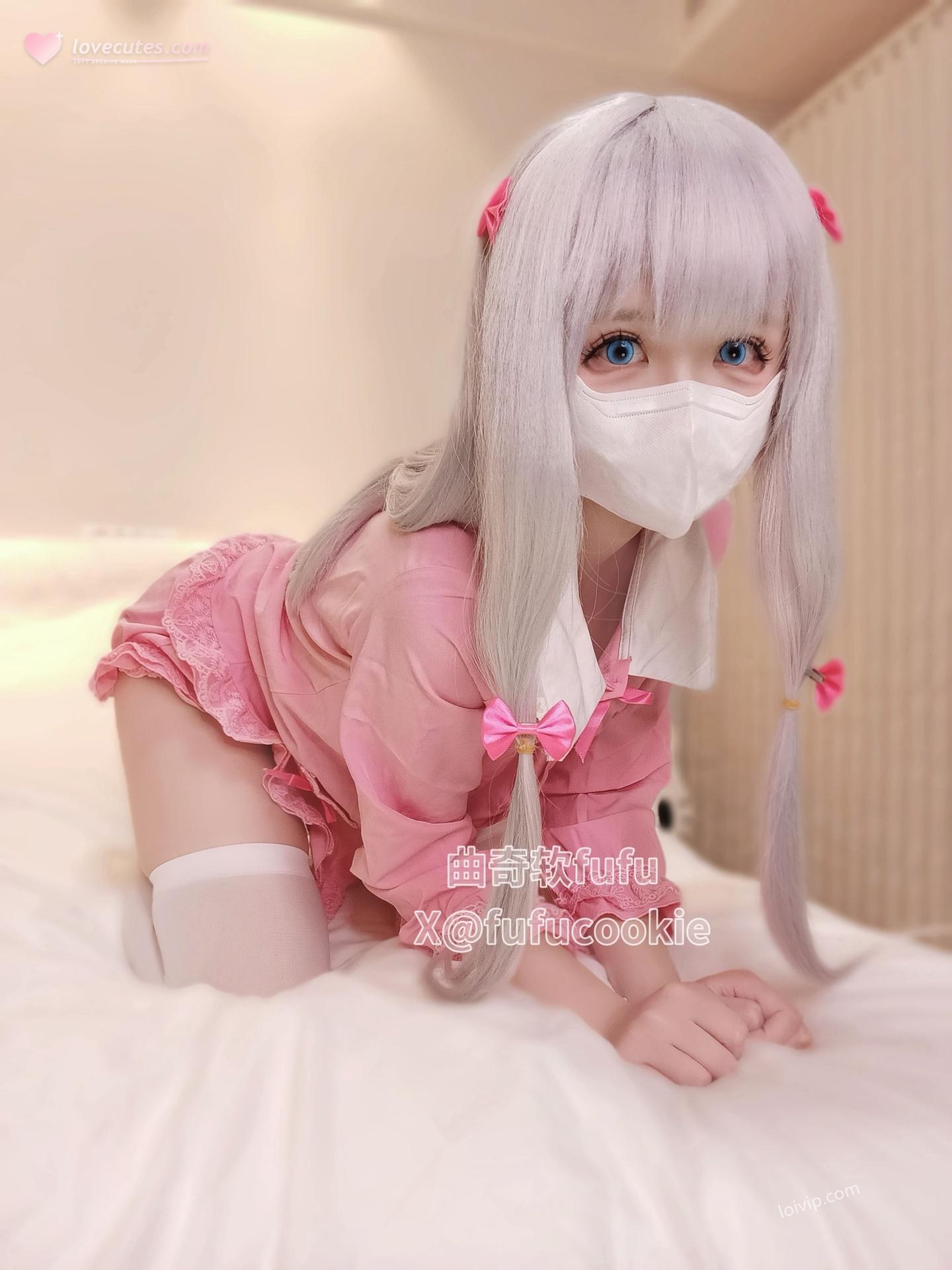 [cosplay] 曲奇软fufu - 和泉纱雾：白发可爱大尺度角色还原 32P2V