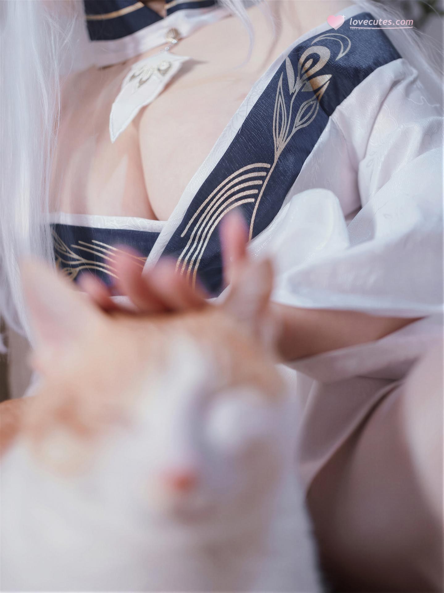 [cosplay] 阿半今天很开心 - 碧蓝航线 白凤和服：和服白丝角色还原 60P1V
