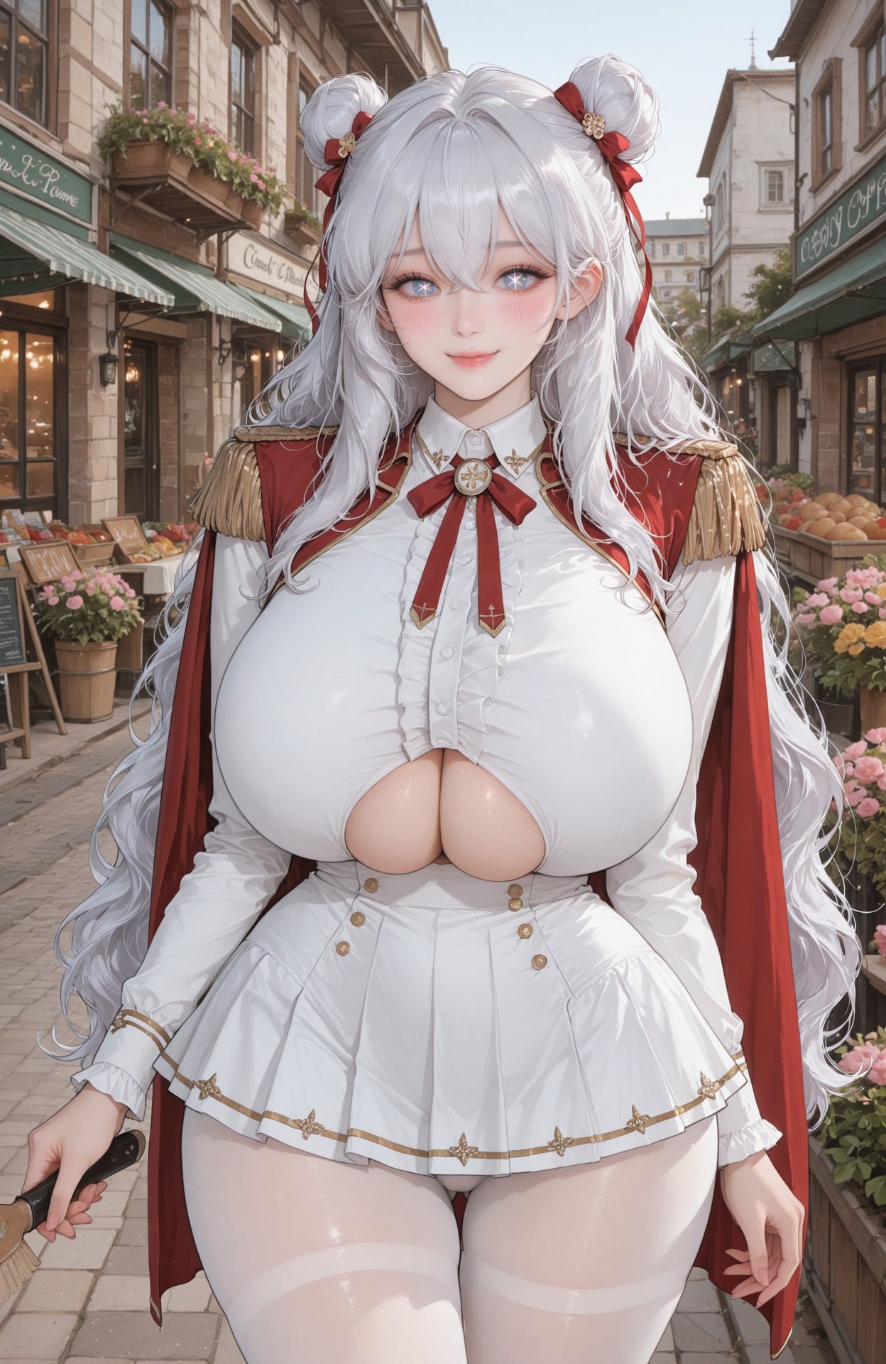 AI Generated Anime Girl - Azur Lane Le Malin bộ ảnh AI uniform styling, explicit nude detail 101P