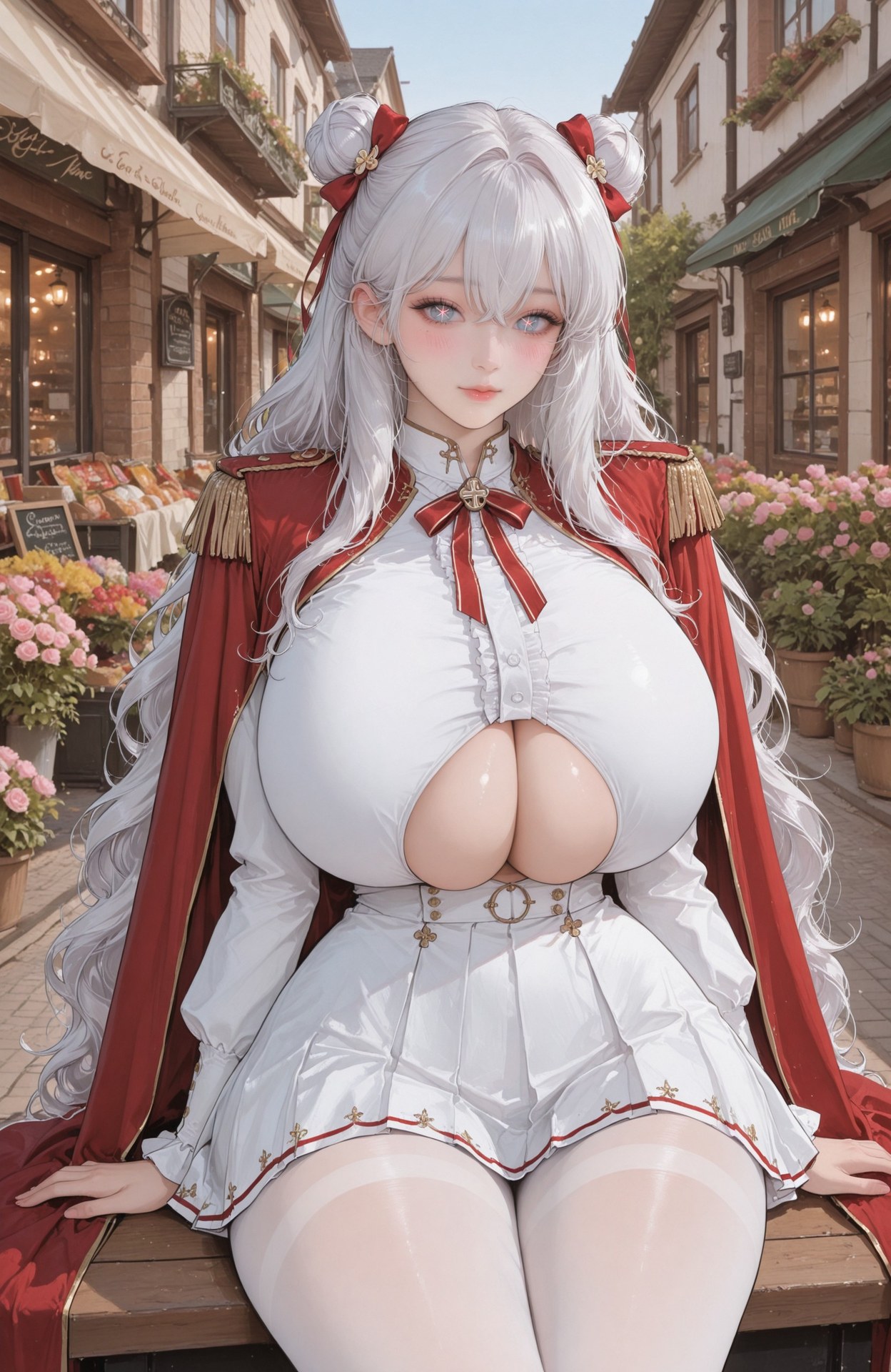 AI Generated Anime Girl - Azur Lane Le Malin bộ ảnh AI uniform styling, explicit nude detail 101P