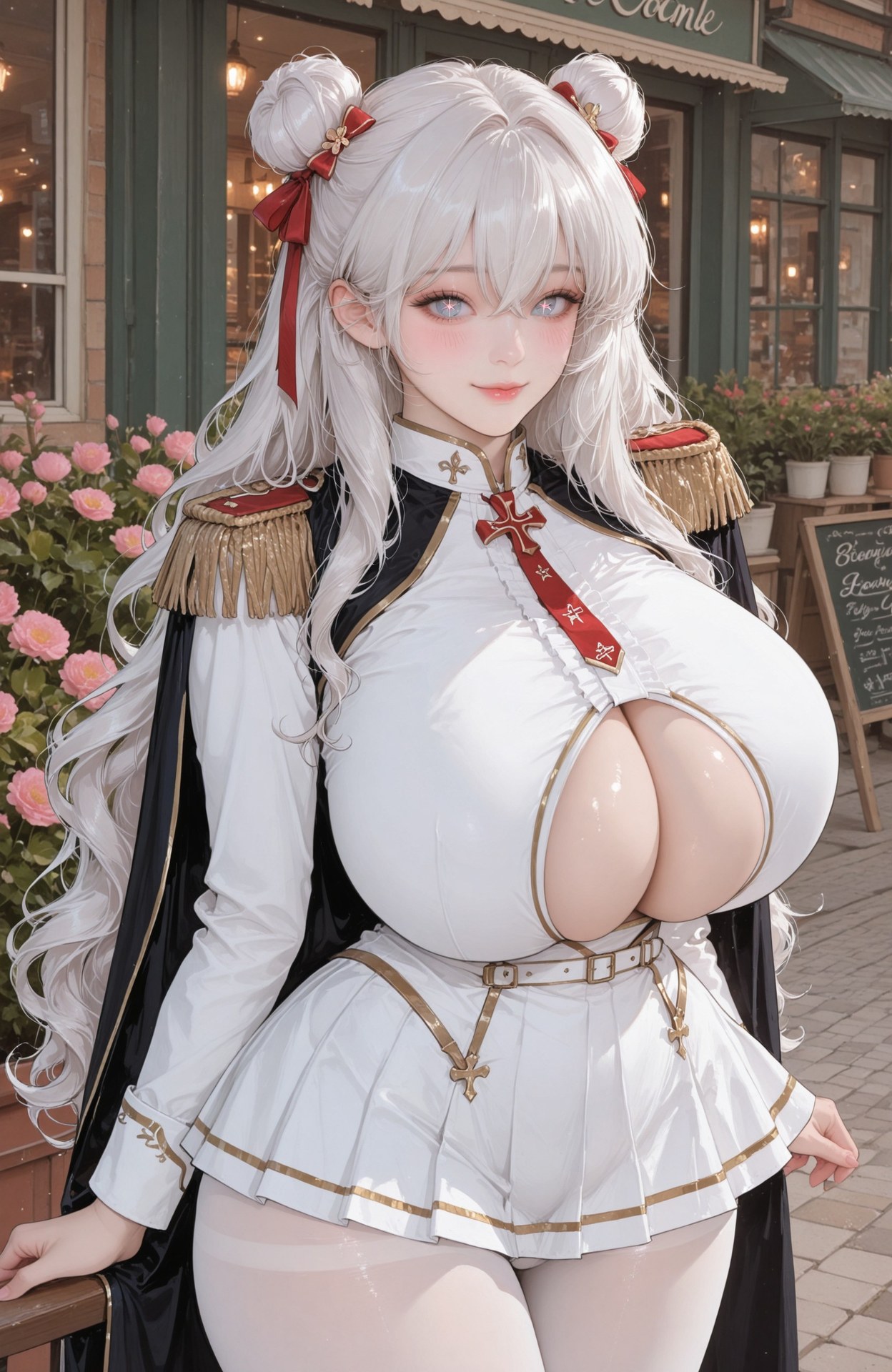 AI Generated Anime Girl - Azur Lane Le Malin bộ ảnh AI uniform styling, explicit nude detail 101P