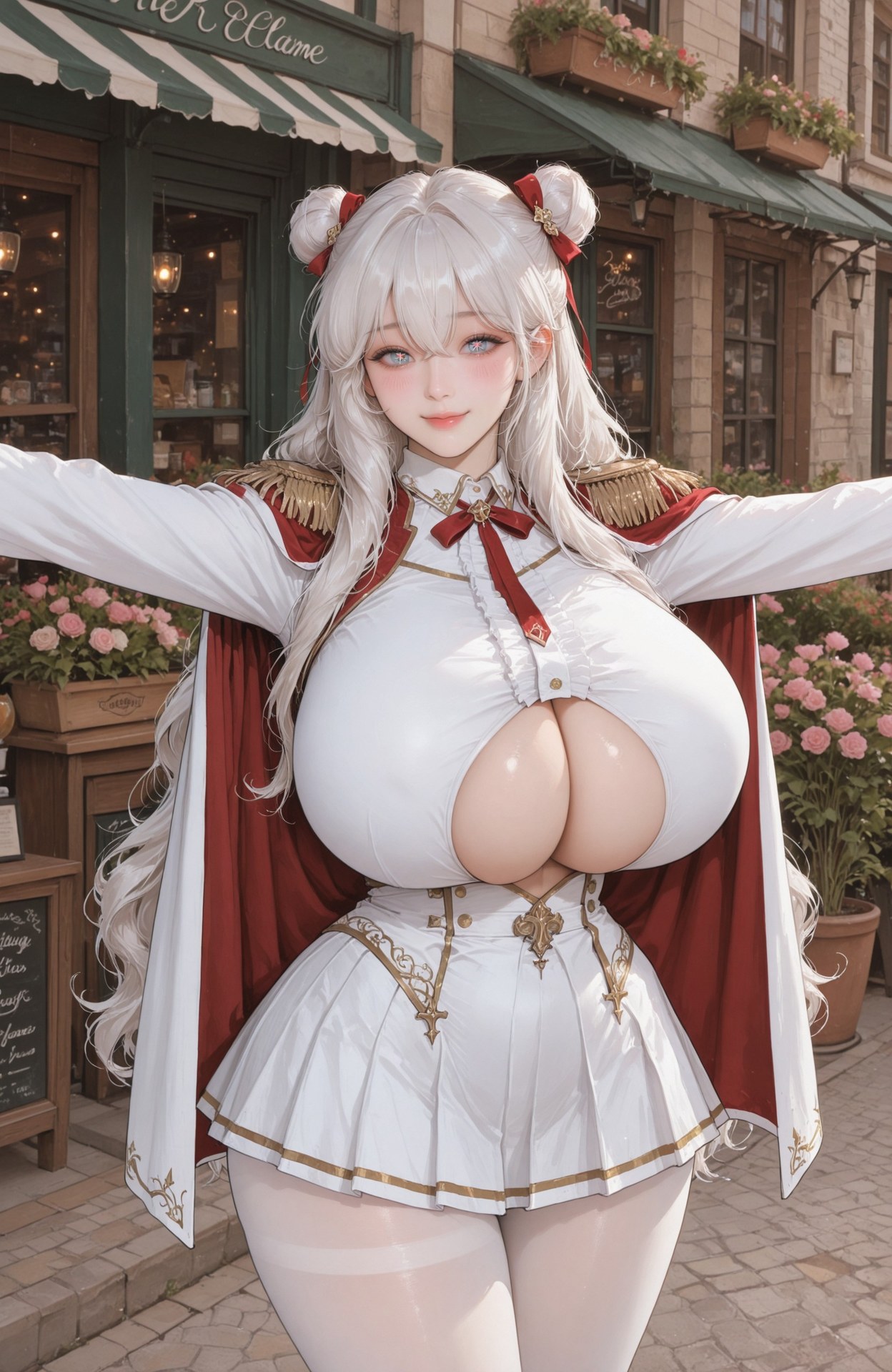AI Generated Anime Girl - Azur Lane Le Malin bộ ảnh AI uniform styling, explicit nude detail 101P