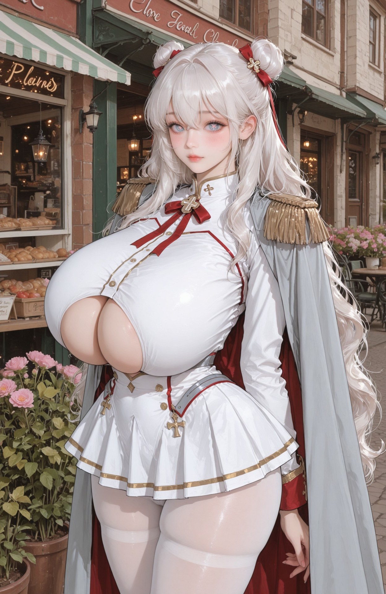 AI Generated Anime Girl - Azur Lane Le Malin bộ ảnh AI uniform styling, explicit nude detail 101P