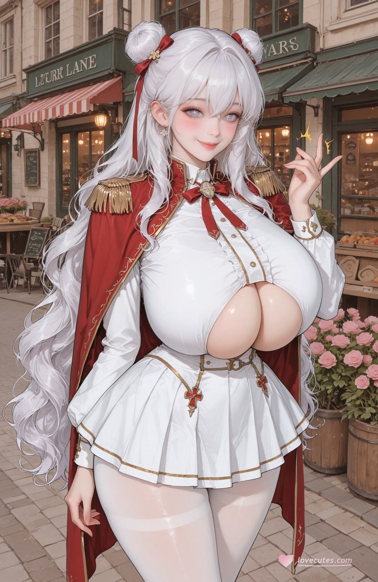 AI Generated Anime Girl - Azur Lane Le Malin bộ ảnh AI uniform styling, explicit nude detail 101P