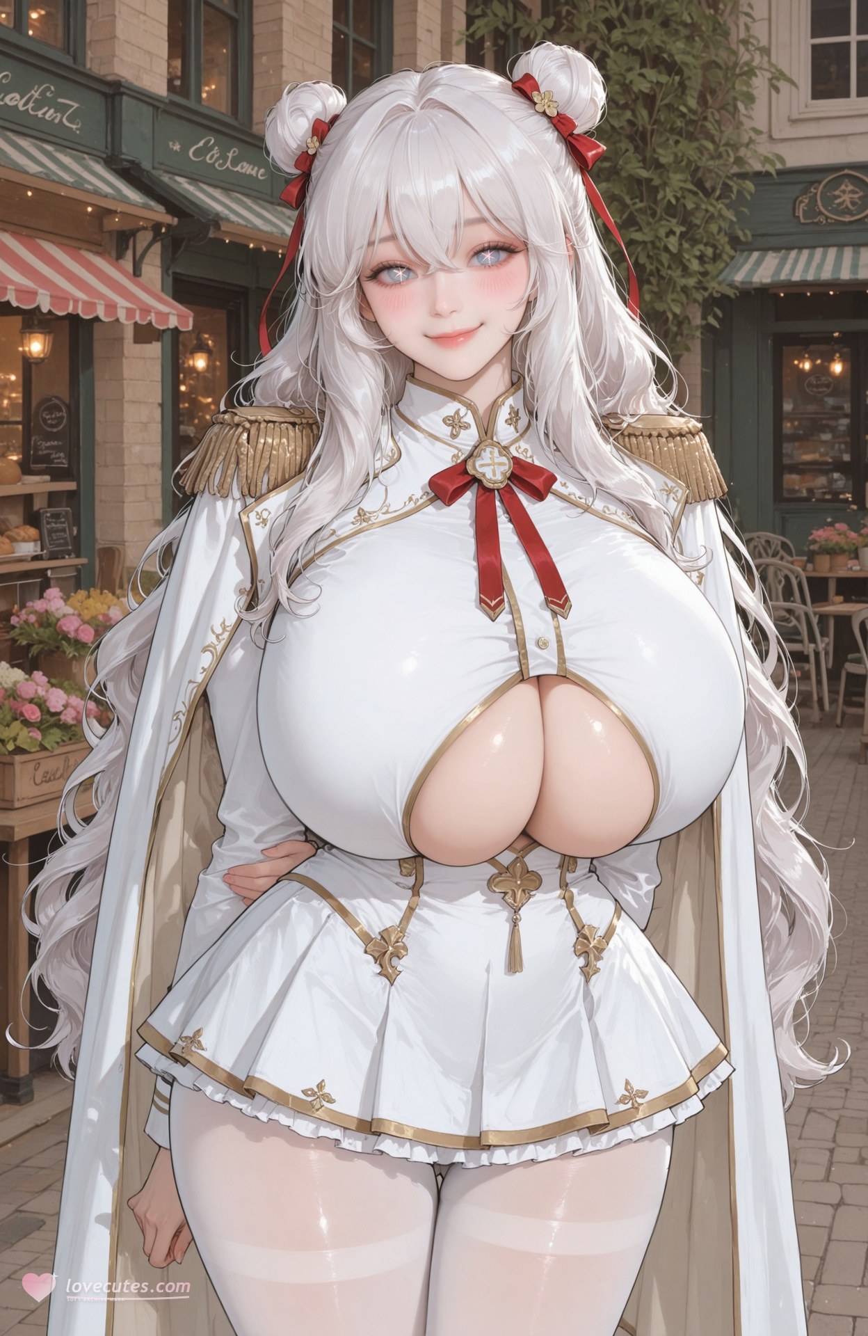 AI Generated Anime Girl - Azur Lane Le Malin bộ ảnh AI uniform styling, explicit nude detail 101P