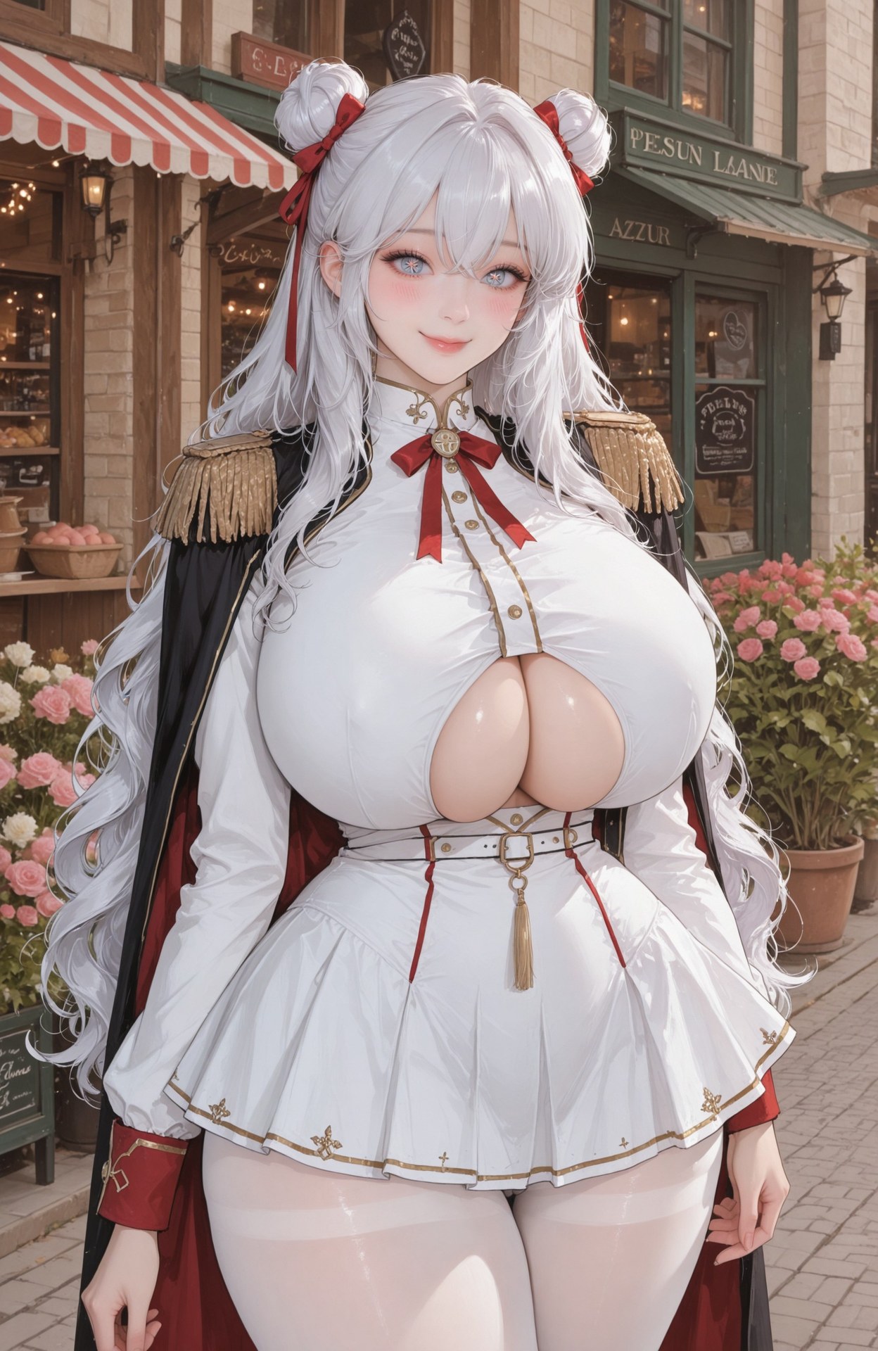 AI Generated Anime Girl - Azur Lane Le Malin bộ ảnh AI uniform styling, explicit nude detail 101P