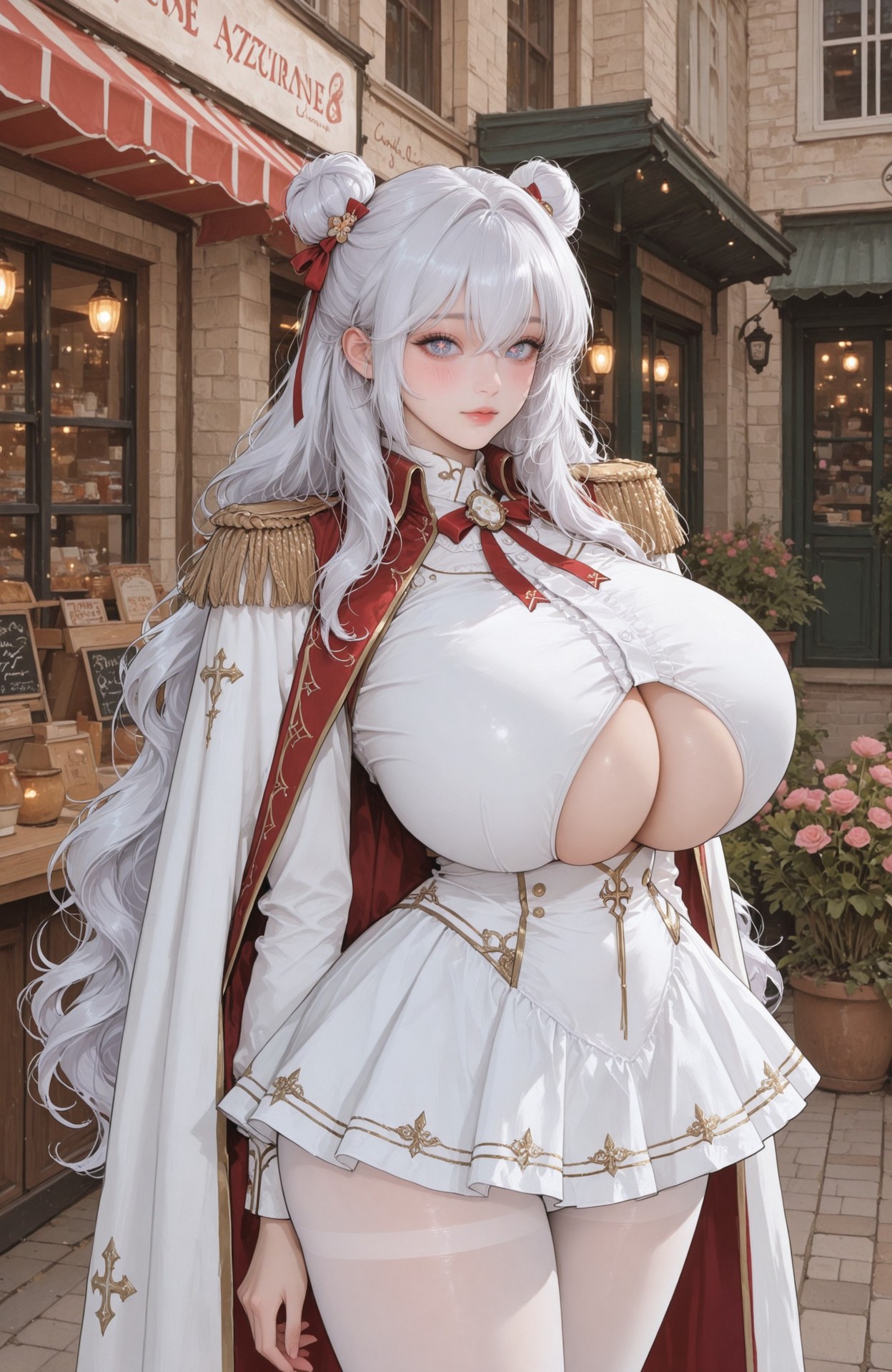 AI Generated Anime Girl - Azur Lane Le Malin bộ ảnh AI uniform styling, explicit nude detail 101P