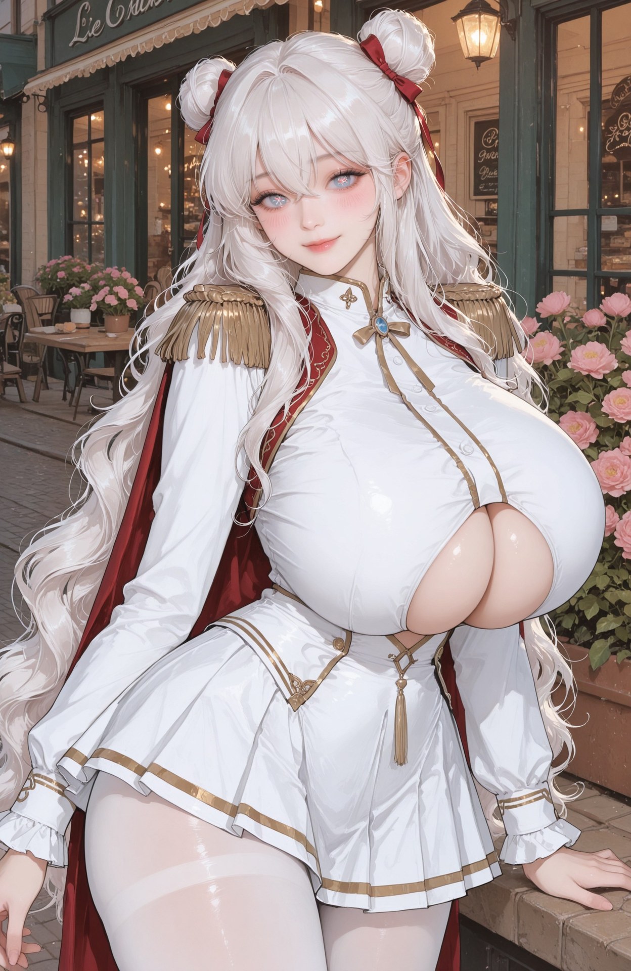 AI Generated Anime Girl - Azur Lane Le Malin bộ ảnh AI uniform styling, explicit nude detail 101P