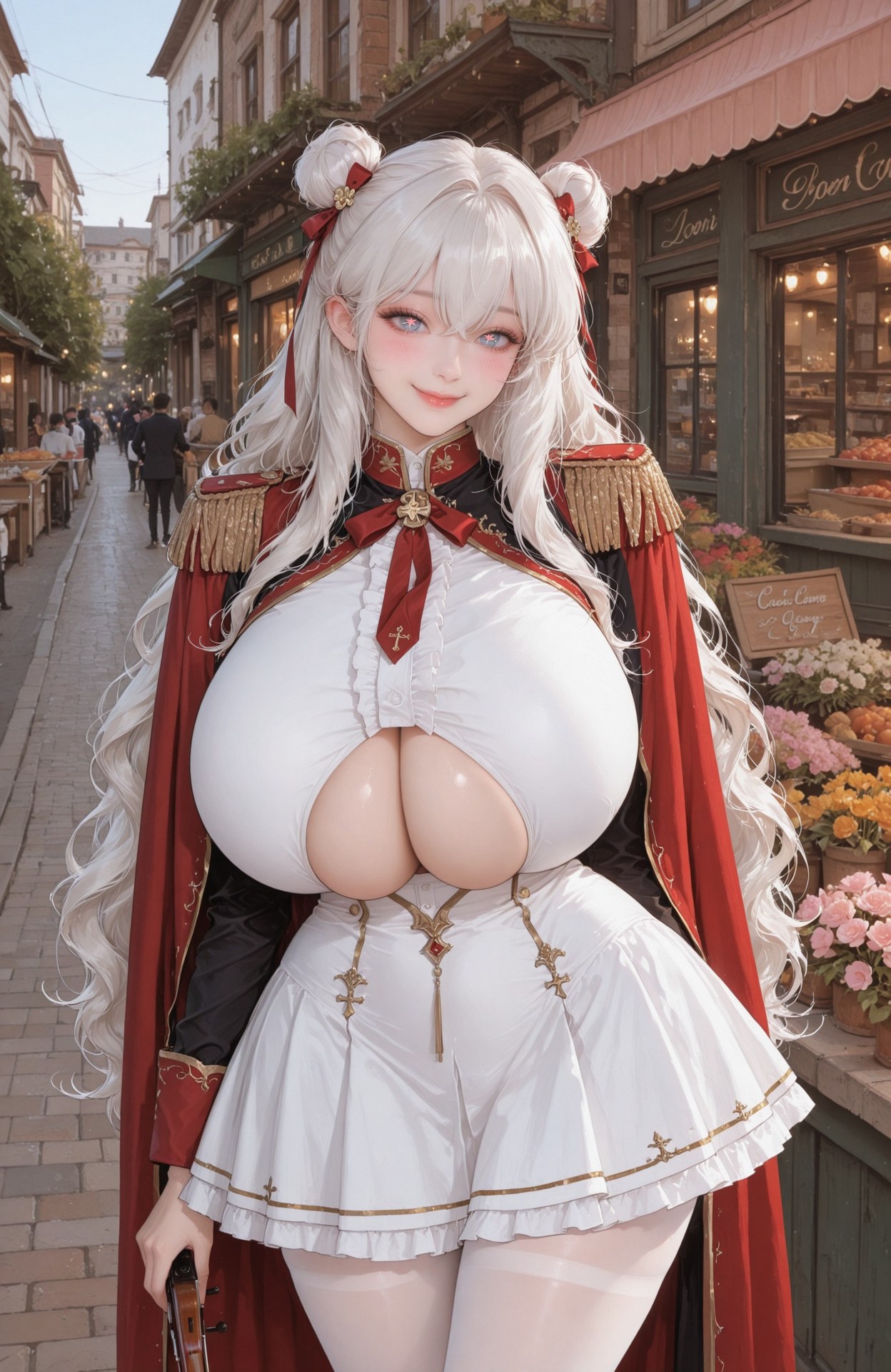 AI Generated Anime Girl - Azur Lane Le Malin bộ ảnh AI uniform styling, explicit nude detail 101P
