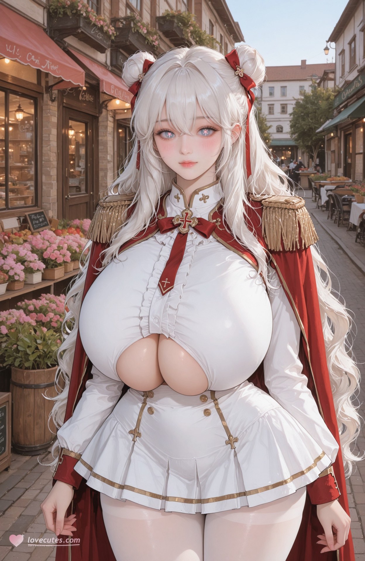 AI Generated Anime Girl - Azur Lane Le Malin bộ ảnh AI uniform styling, explicit nude detail 101P