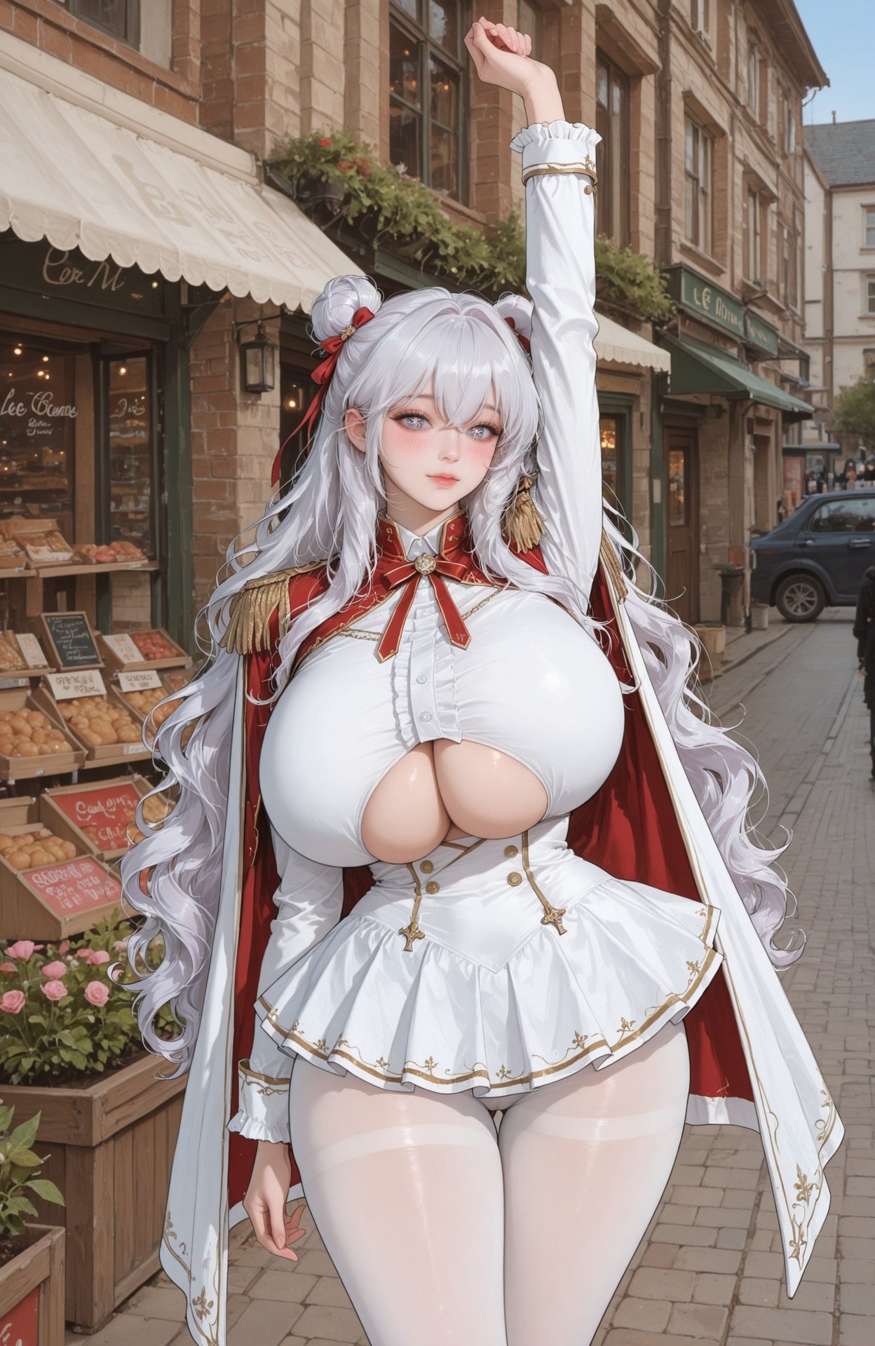 AI Generated Anime Girl - Azur Lane Le Malin bộ ảnh AI uniform styling, explicit nude detail 101P
