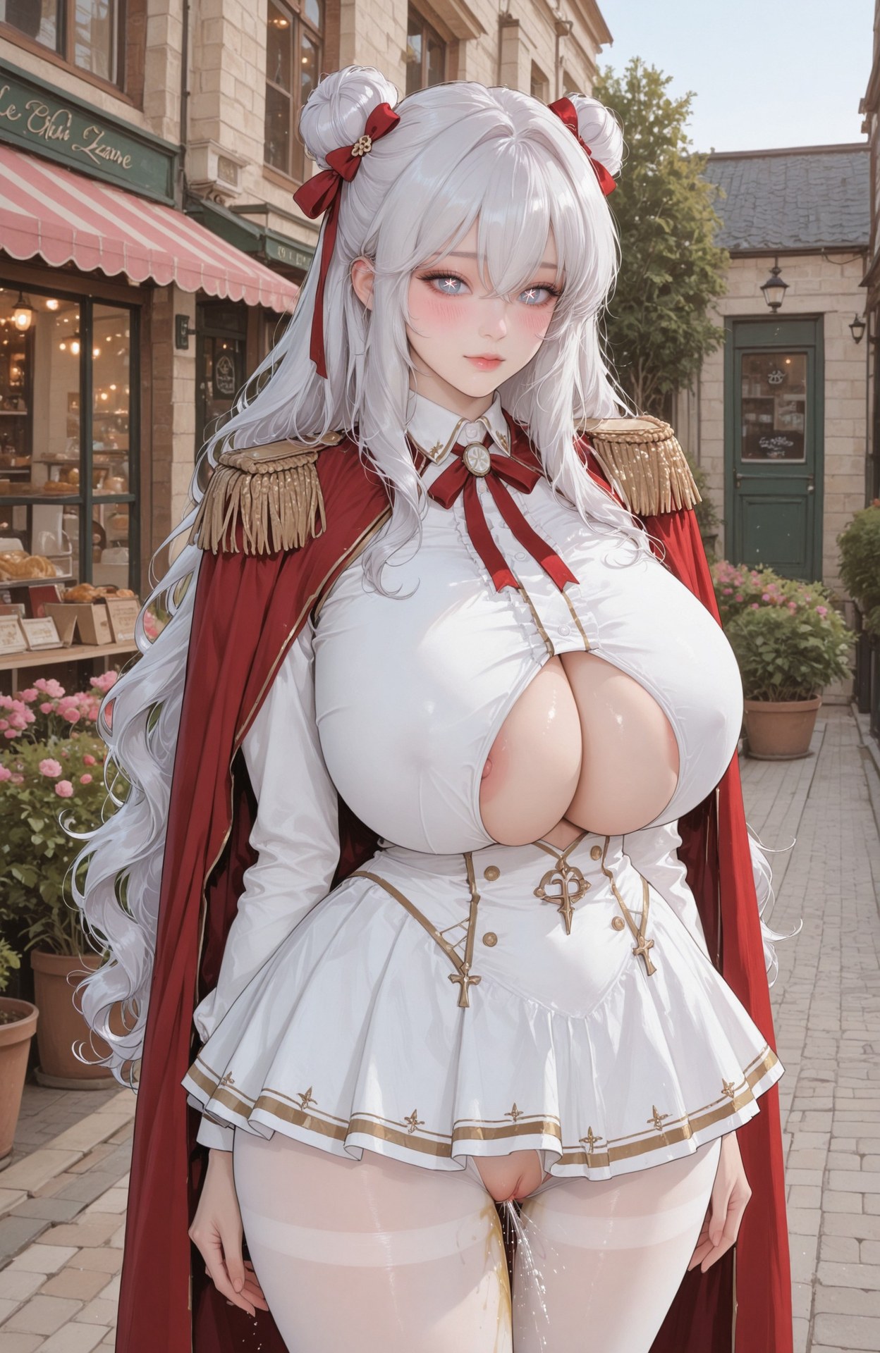AI Generated Anime Girl - Azur Lane Le Malin bộ ảnh AI uniform styling, explicit nude detail 101P