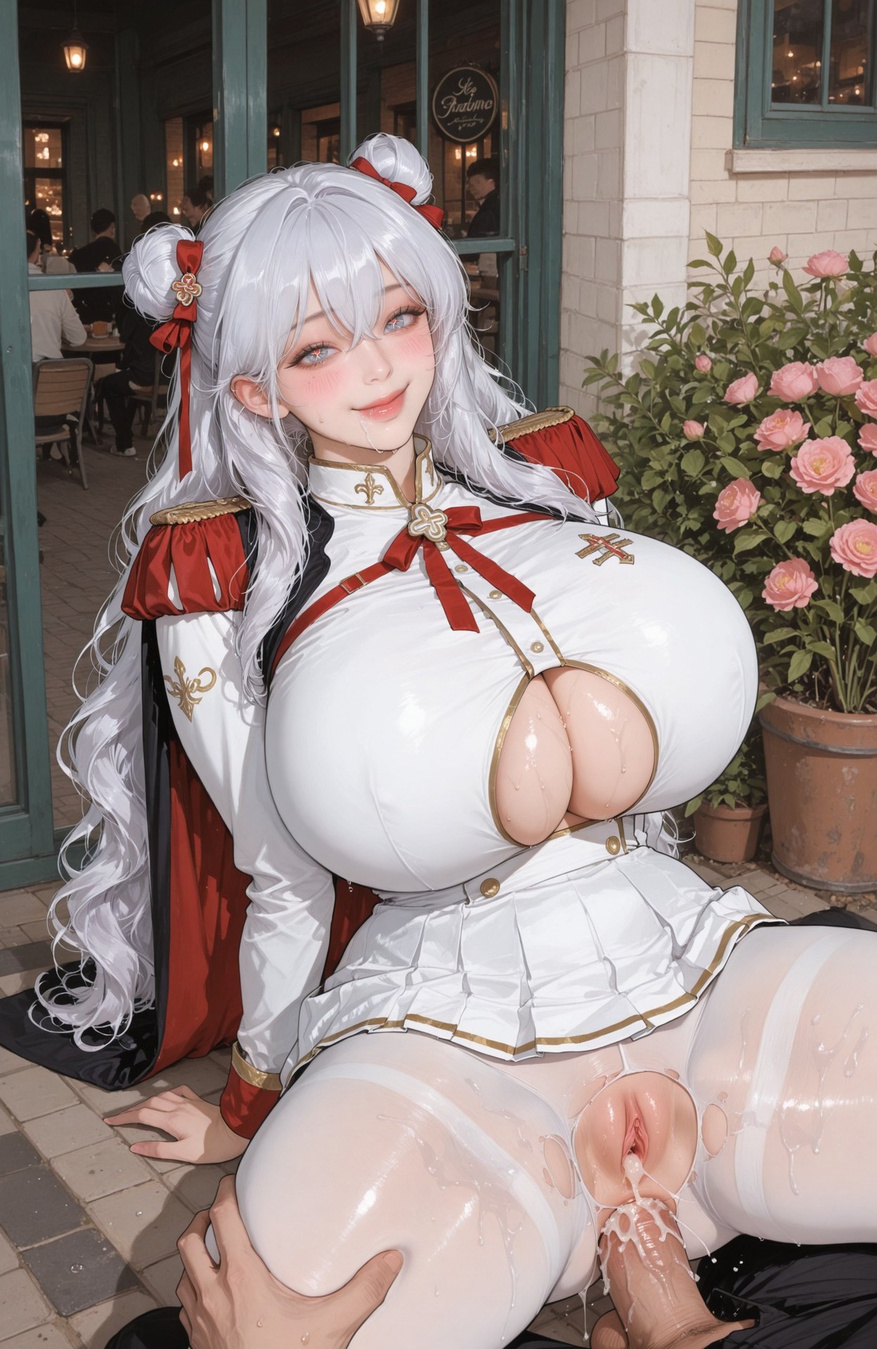 AI Generated Anime Girl - Azur Lane Le Malin bộ ảnh AI uniform styling, explicit nude detail 101P