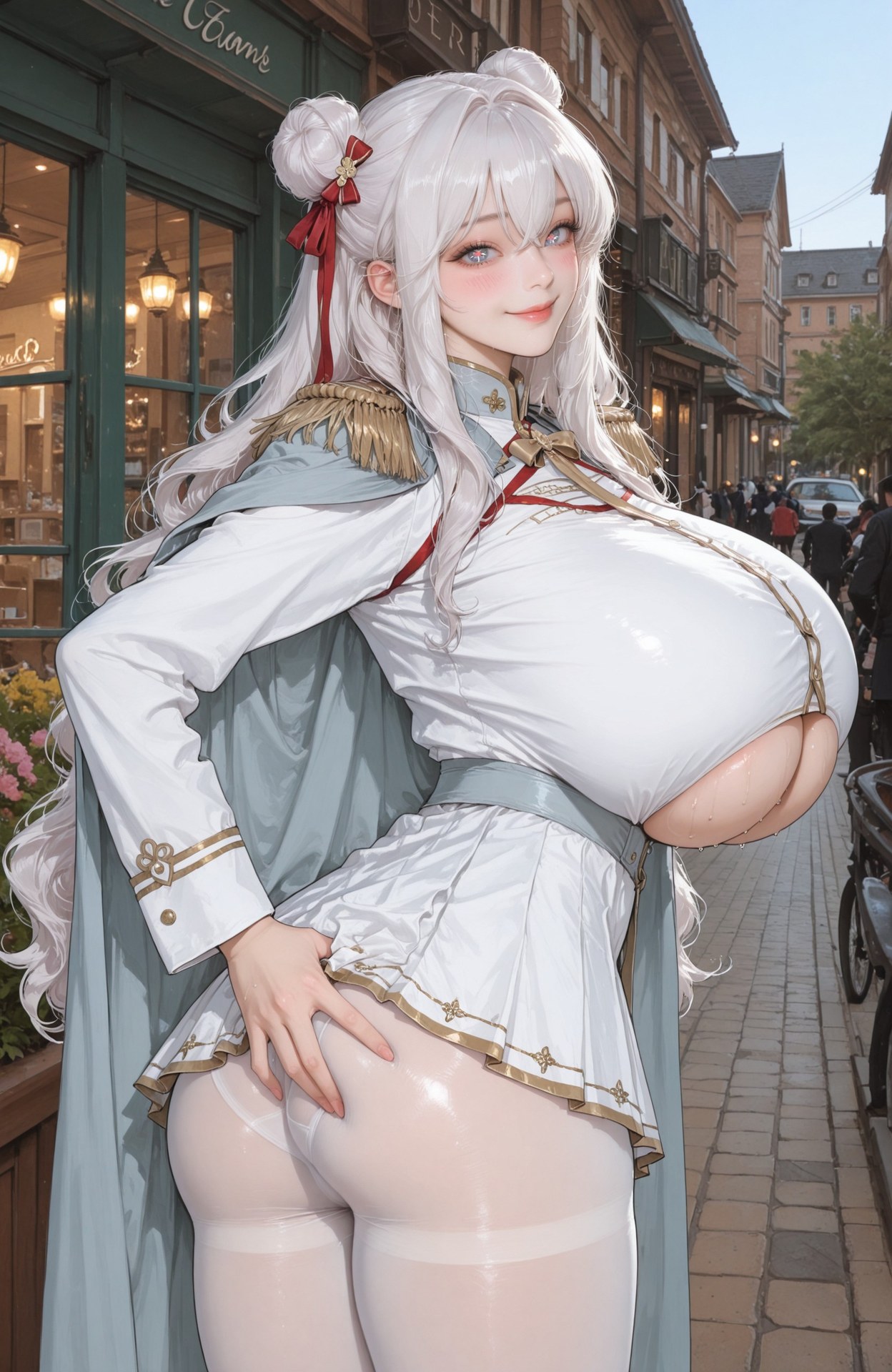 AI Generated Anime Girl - Azur Lane Le Malin bộ ảnh AI uniform styling, explicit nude detail 101P