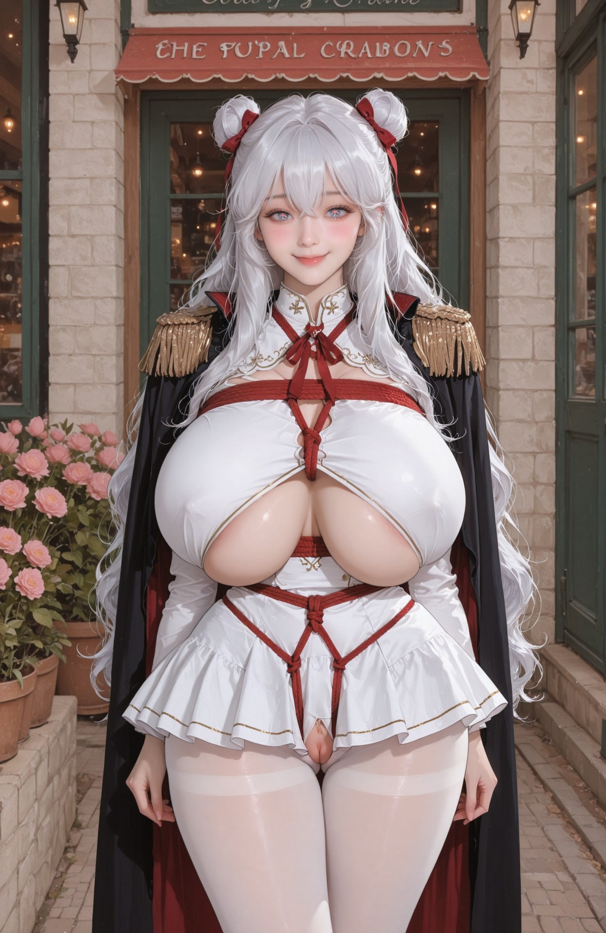 AI Generated Anime Girl - Azur Lane Le Malin bộ ảnh AI uniform styling, explicit nude detail 101P